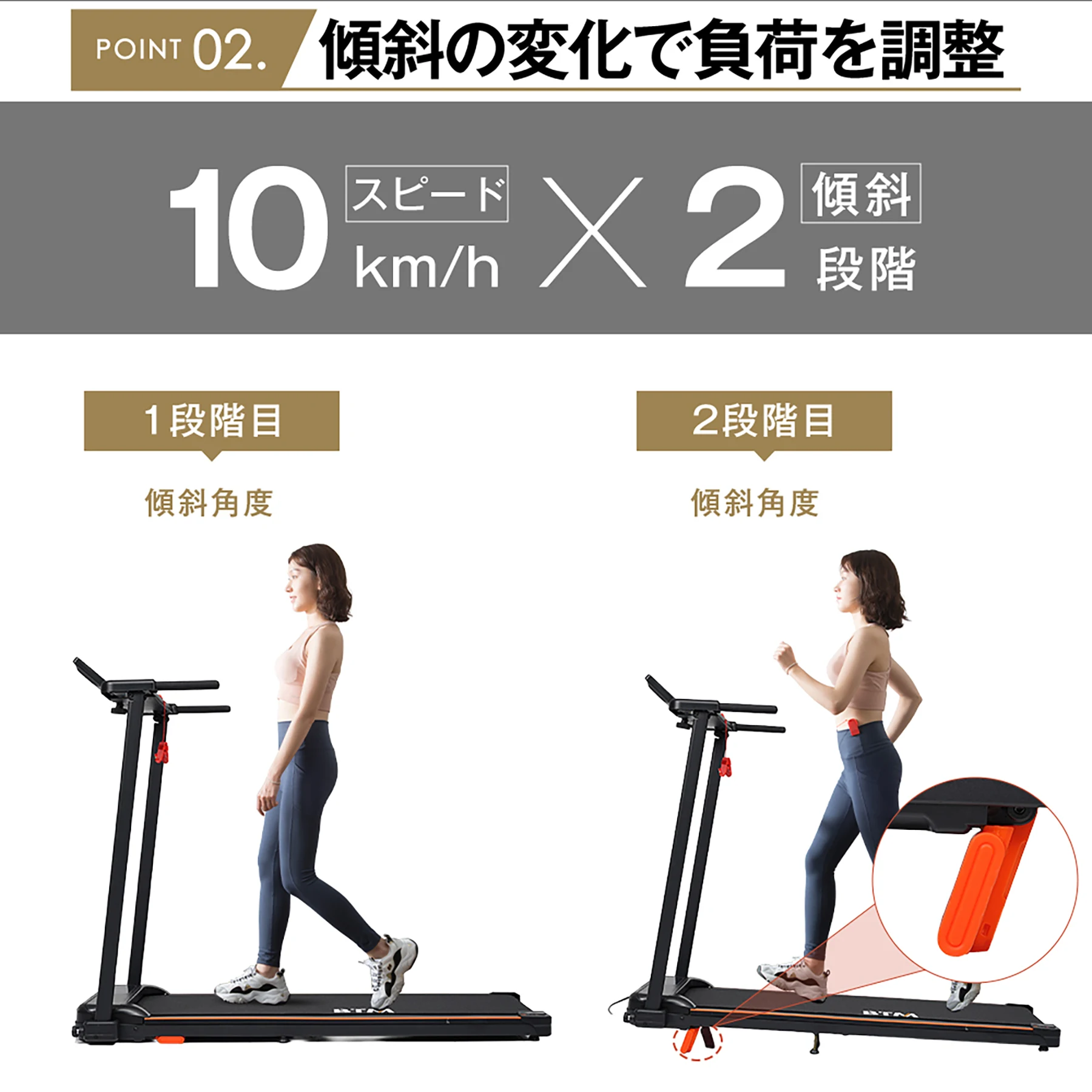 電動ランニングマシン ルームランナー 低床設計 MAX10km/h パネル付き 薄型 シンプル オシャレ ダイエット器具 有酸素運動 静音 家庭用 エクササイズ 衝撃吸収 室内運動 健康器具 傾斜角度調整