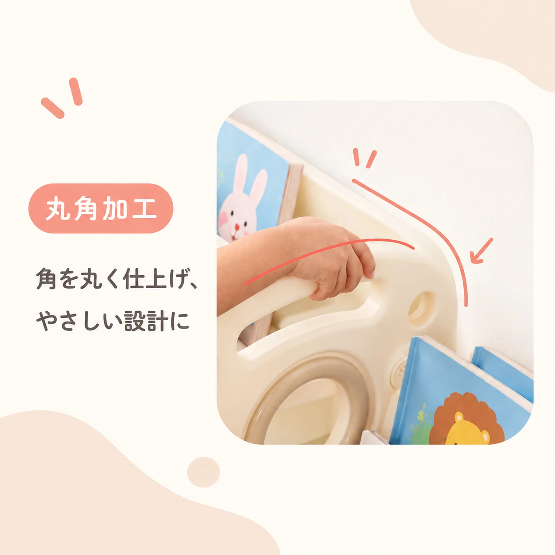 絵本棚 おもちゃ 収納 ラック 4段 棚 おもちゃ箱 収納ボックス 4段ラック 本棚 大容量 かわいい おしゃれ ワイドタイプ 組立カンタン オモチャ 収納家具 お手入れ簡単 子供部屋 子ども こども グレー 出産祝い プレゼント