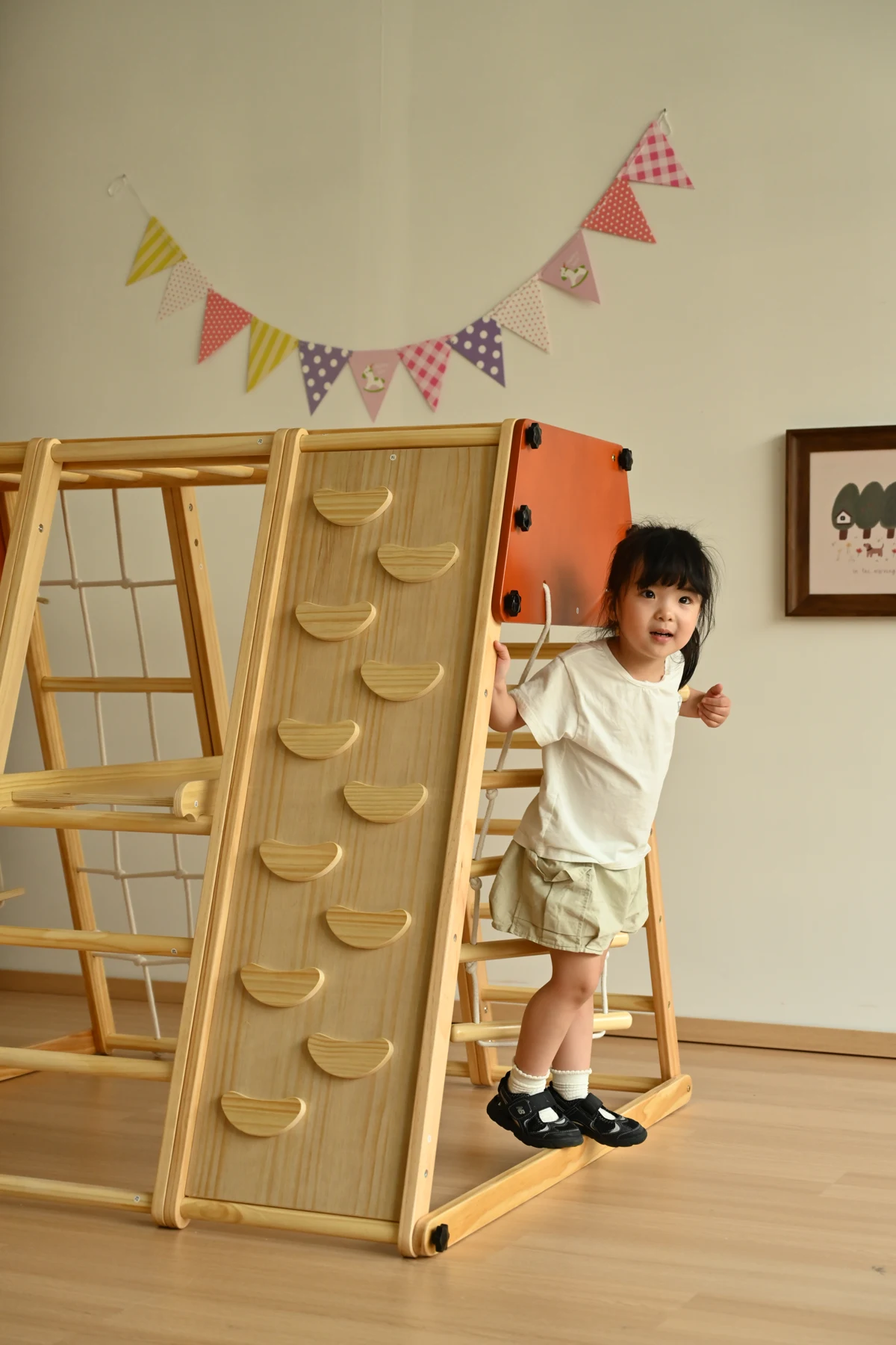 大型遊具 ジャングルジム 9WAY 折り畳み収納 滑り台 室内 木製 天然木 耐荷重50kg 室内ジム 遊具 室内遊具 すべり台 屋内 家庭用 子供 キッズ男の子 女の子 プレゼント おもちゃ