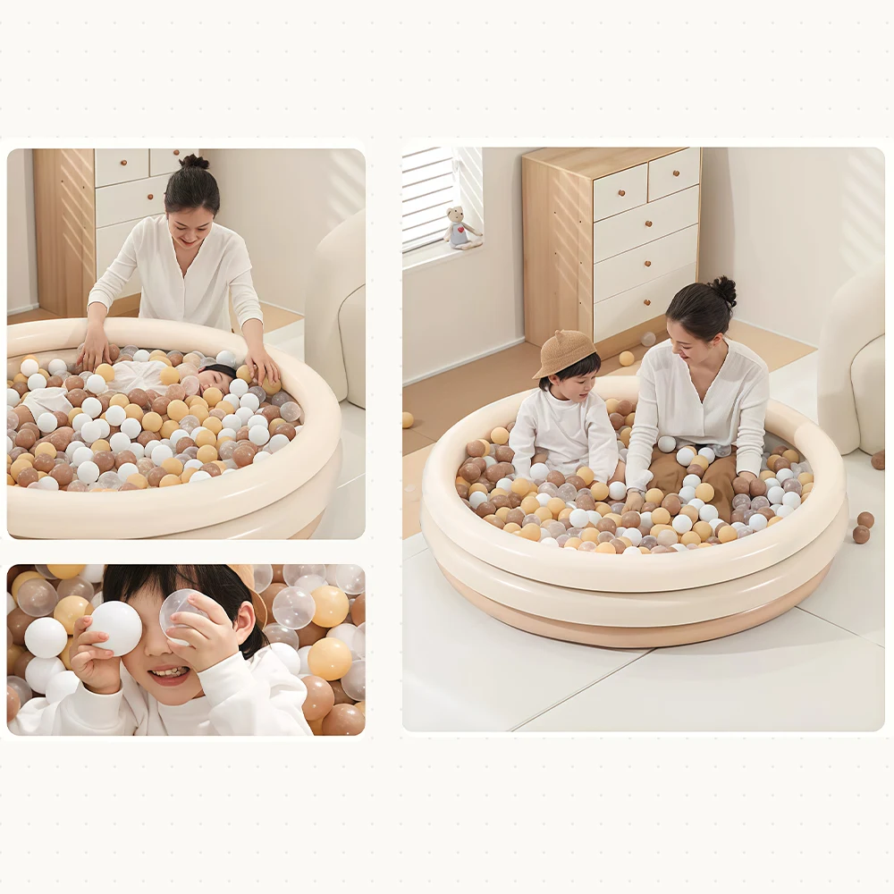 プール 122cm*33cm 空気入れ付き 簡単設置 省スペース収納 室内 室外 PVC素材 プールボールなし