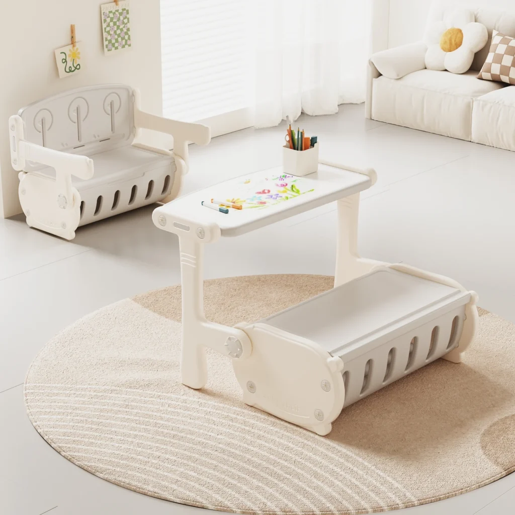 一体式デスク&チェア 子供用テーブル テーブルセット キッズデスク キッズチェア 子供机 学習デスク 机 幼児机 学習机 収納付き キッズテーブル 子供チェア キッズデスク プレゼント 1~6才
