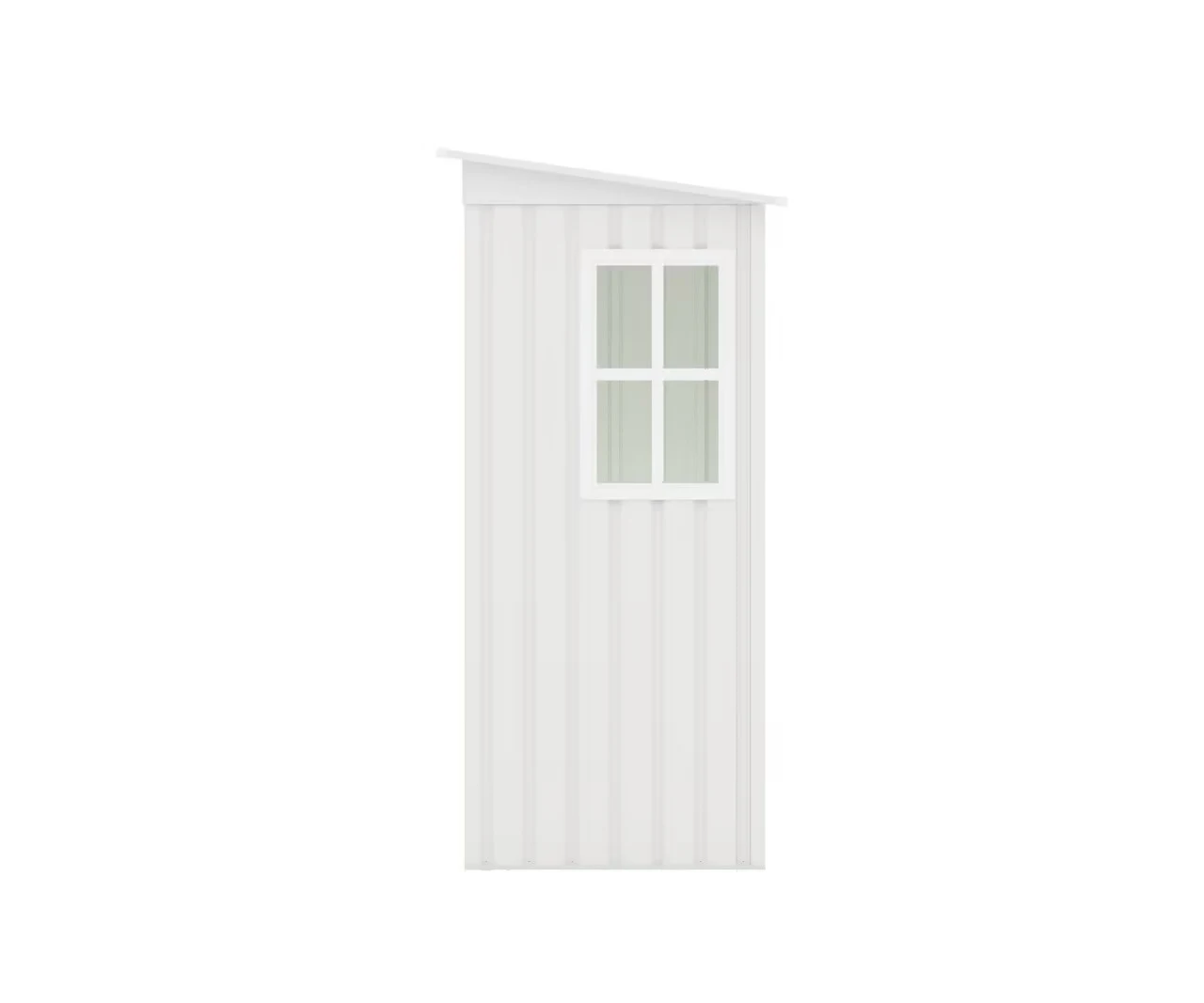 【 ホワイト 棚なし】物置 屋外 大型 倉庫 大型物置 戸外収納庫 物置 防水/耐侯 収納可能 ガーデン/庭/田畑/農場 頑丈 大容量 スチール 引き戸 補強フレーム付き 窓付き 床なし