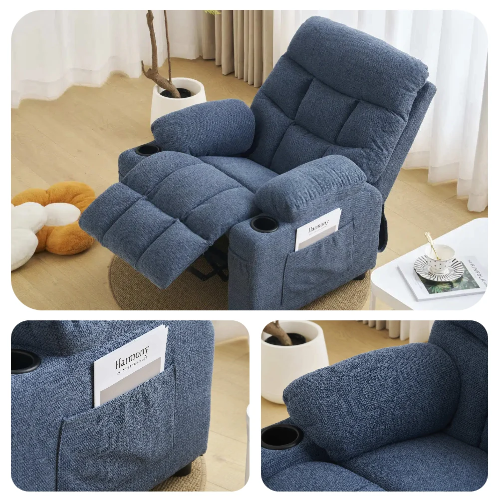 【新SKU:N506P500580】リクライニングソファー ソファー 1人掛け コンパクト ゲーミングチェア 105°と120°2角度調整可能 コンパクト ゲーミングチェア 袋付き 疲れにくい オットマン一体型 パーソナルチェアー 耐圧分散 リクライニングチェア 一人暮らし ソファ おしゃれ 弾力