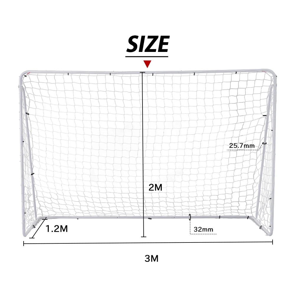 フットサルゴール 3m×2m 公式サイズ 組み立て式 キャリーバッグ付 室内 屋外兼用 練習用ネット サッカーゴール フットサル ゴール サッカー ミニサッカー トレーニング