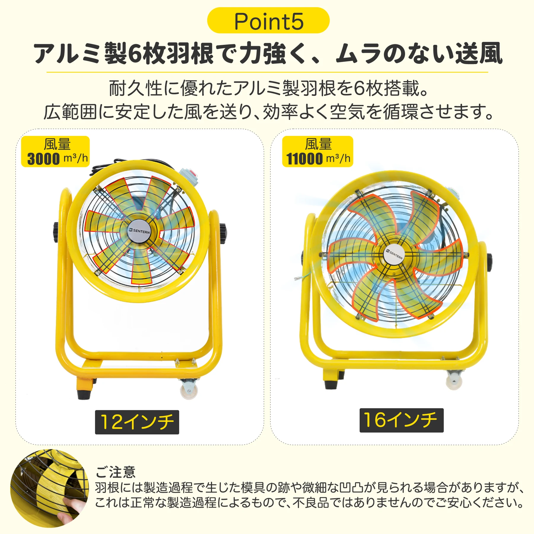 【12インチ】送風機 排気シャフトホース付き 風量3000m³/h 送排気口径310mm ダクトファン 業務用 小型 強力 工場扇 工業扇 工業用扇風機 業務用扇風機 換気 風通し 工業扇風機 工場用扇風機 送風機 強力 強風 パワフル 床置き 倉庫 新作
