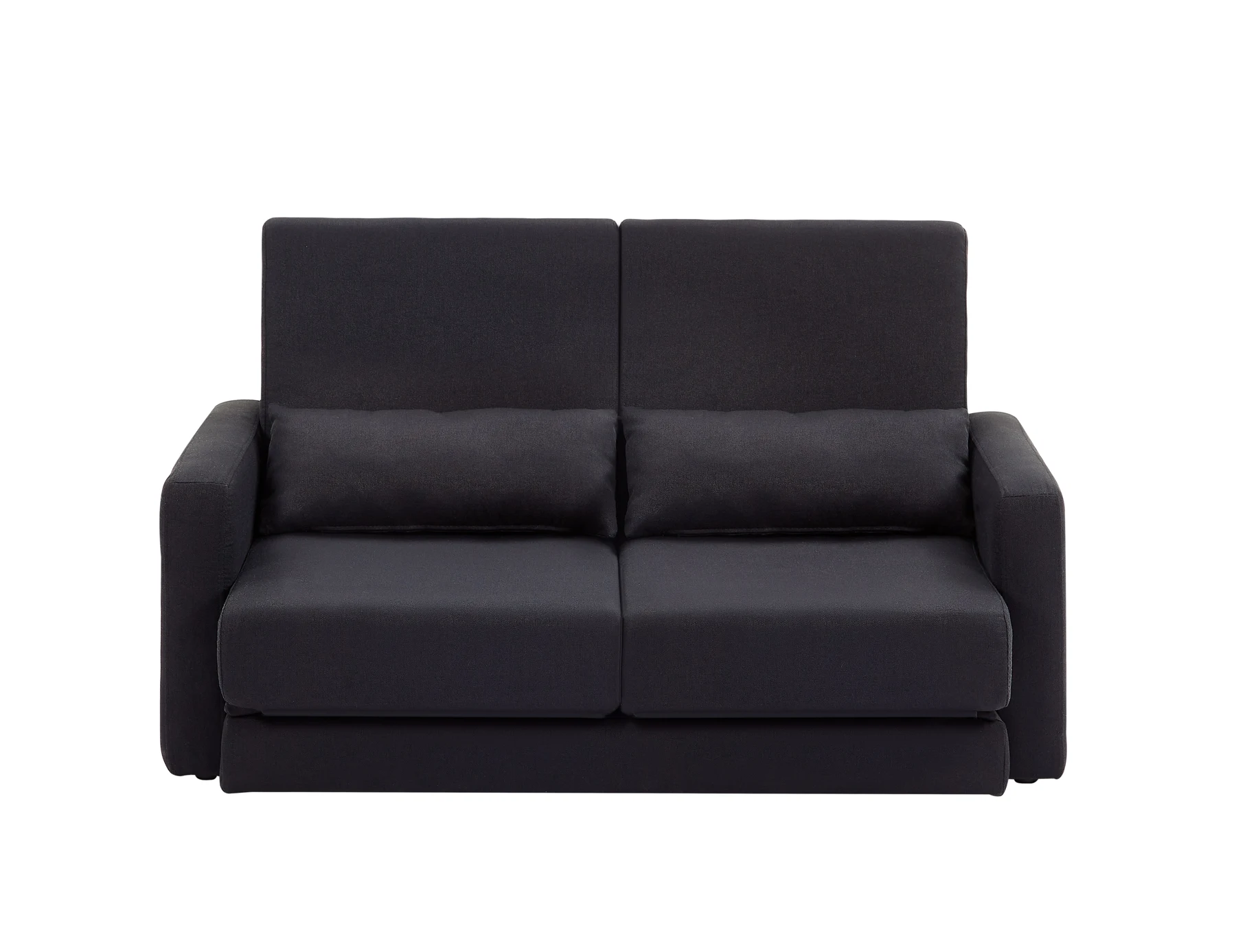 2 seater sofa ソファ 2人掛け 収納付き ファブリック 両側に肘掛け付き 木脚外し可能 ローソファ コンパクト ひとり暮らし カウチソファー