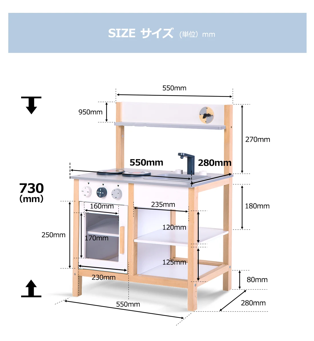 おままごとキッチン 木製 誕生日 台所 調理器具付 食材 知育玩具 コンロ ミニキッチン おもちゃキッチン【ホワイト】