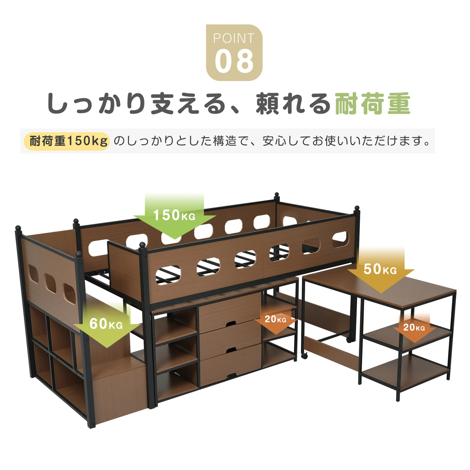 システムベッド ロフトベッド 階段付き S シングル ベッド ロータイプ ベッド デスク 本棚 机付き 学習机 コンパクト 本棚付き 収納棚 木製ベッド 収納 大人 一人暮らし キャスター付き 引き出し付き 省スペース