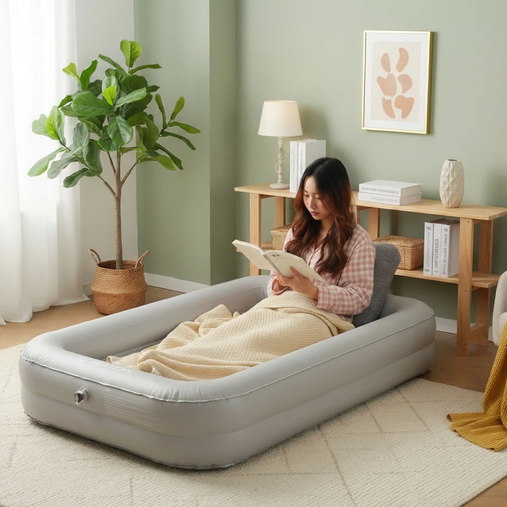 2個set【ベージュ】【防災対策用にも!】エアーベッド電動 シングルサイズ 164*105*27厚さcm 空気ベッド キャンプマット インフレーターマット 自動膨張式 快適な寝心地 折り畳み 超軽量 コンパクト 来客用 予備ベッド 家庭用 電動式ポンプ 収納袋付き
