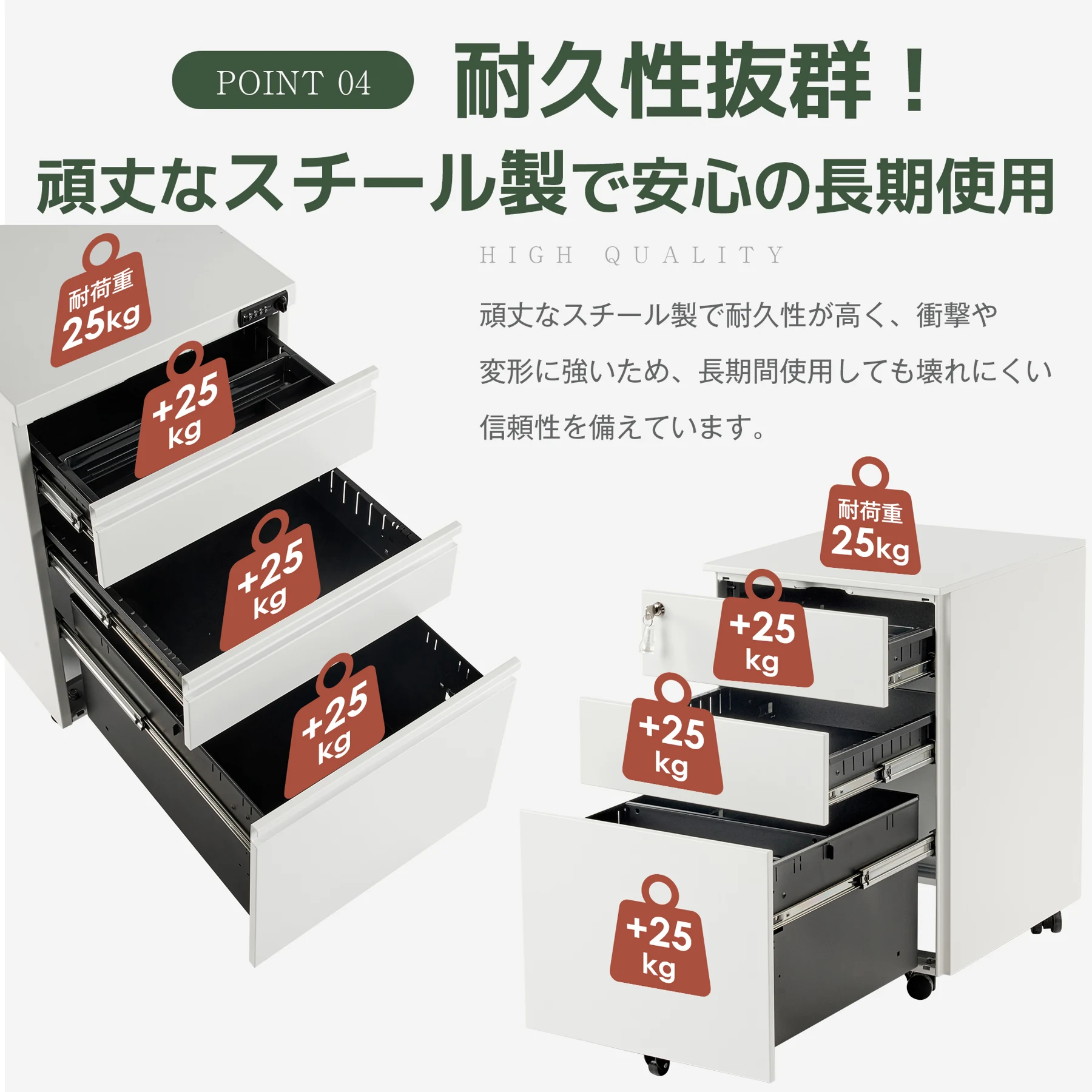10台 組立必要品 デスクワゴン サイドワゴン ラック ダイヤル錠 キャスター付き 脇机 オフィス 収納 大容量 3段 キャスター付き スチール