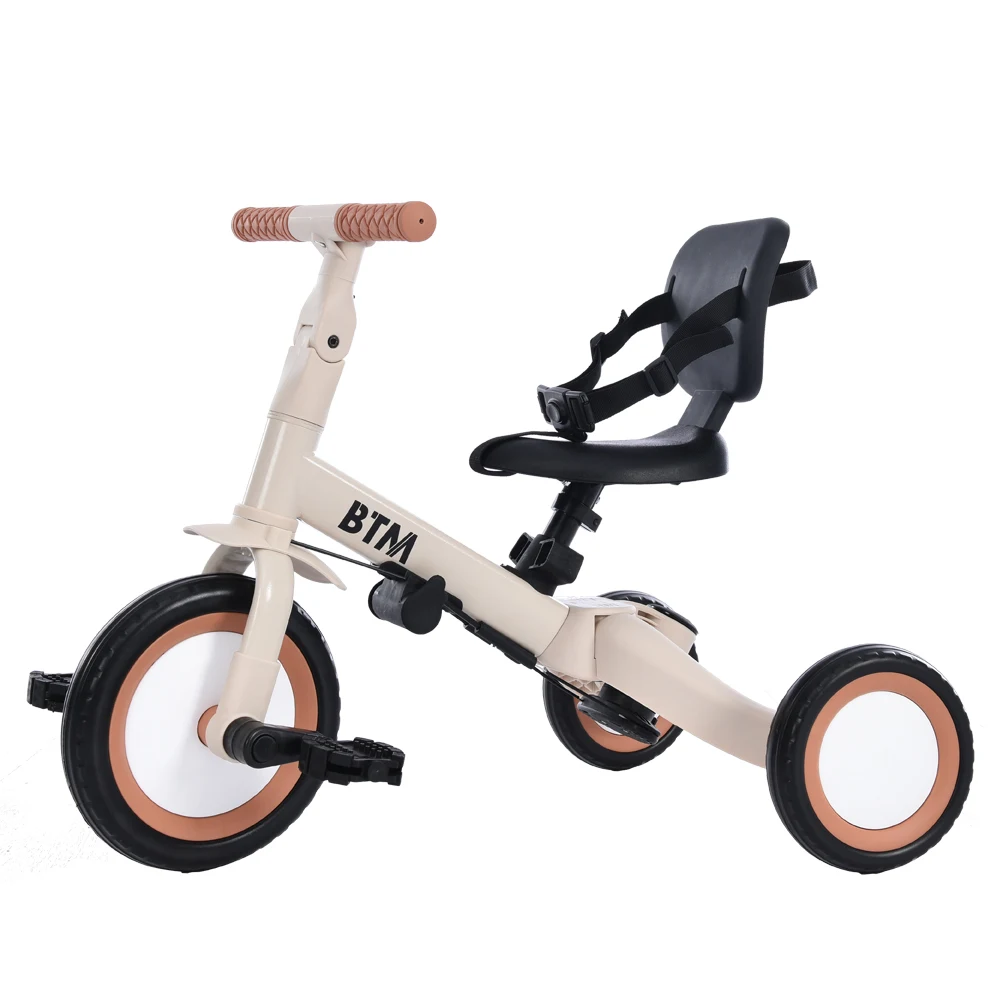 子供用三輪車 4in1新色 三輪車のりもの押し棒付き 自転車 おもちゃ 乗用玩具
