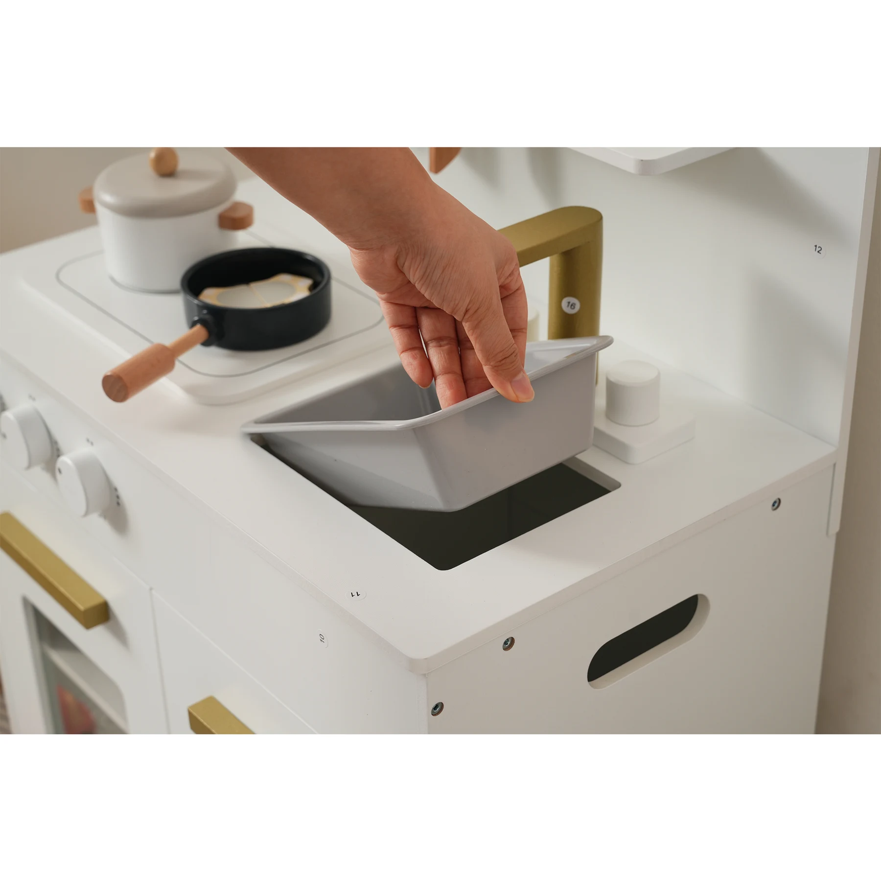 おままごと キッチン 木製 調理器具付き ままごとセット 誕生日 台所 知育玩具 子供用 子供 収納 まねっこ コンロミニキッチン おもちゃキッチン キッズ ベビー プレゼント【ホワイト】