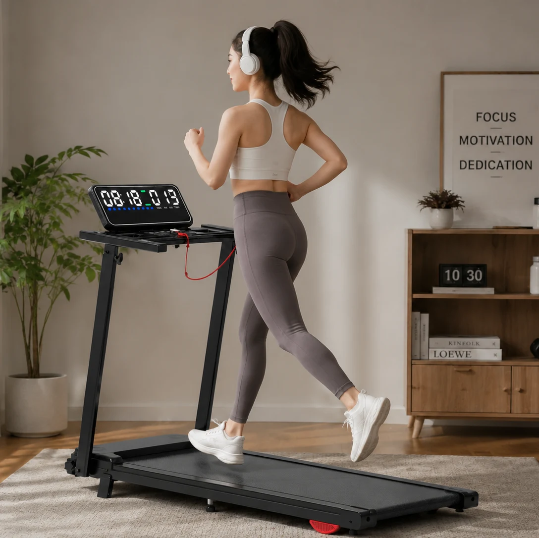 ルームランナー 電動ランニングマシン 1〜10km/h 傾斜6度 折りたたみ 大型LEDディスプレイ スピーカー搭載 キャスター付き 12種類プログラム 心拍数計測機能付き 付属リモコン 耐荷重130kg 省スペース 男女兼用 家庭用 ウォーキングマシン フィットネスマシン トレッドミル