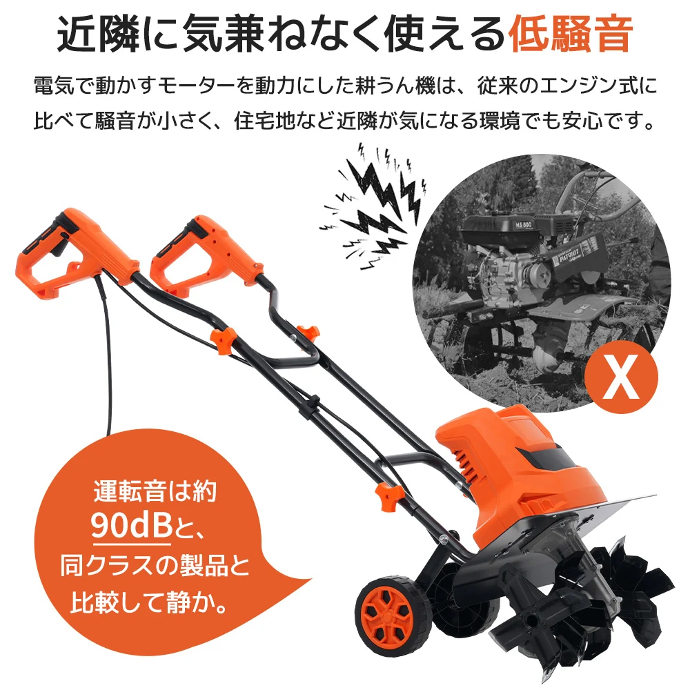 2026新作 コンセント式 電動耕運機 ミニ 小型 家庭用 菜園 畑 強力 ハイパワー 耕うん幅広 6枚刃 土返し 土壌緩み 種まき 軽量 小型管理機