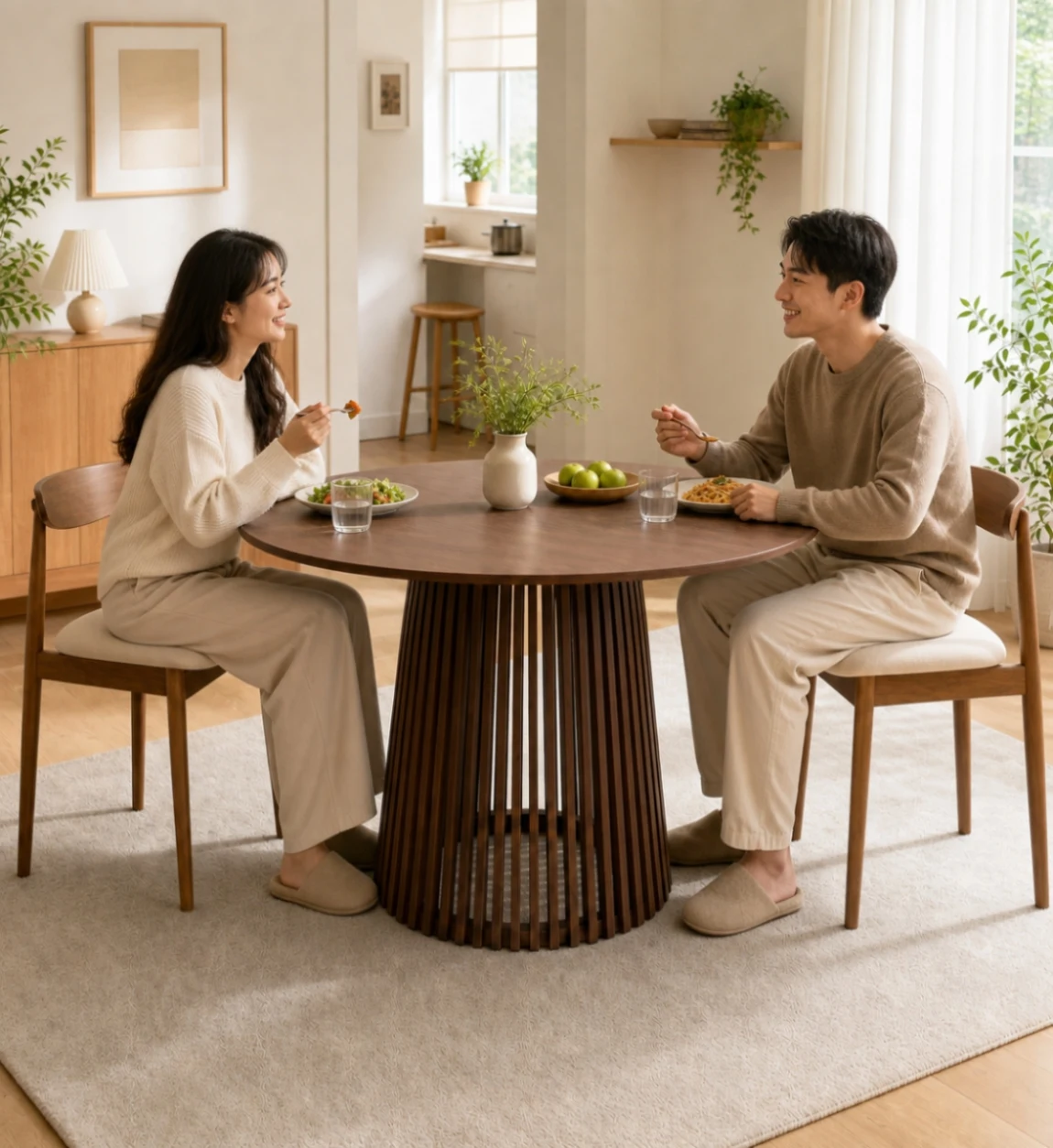 ダイニングテーブル 4人掛け ダイニングテーブル6人掛け 幅120cm 単品 丸テーブル 丸 格子 テーブル おしゃれ 机 北欧 円形 丸型 ラウンドテーブル 木製テーブル 円形 2人掛け 4人掛け 6人掛け 丸テーブル 木製 円卓