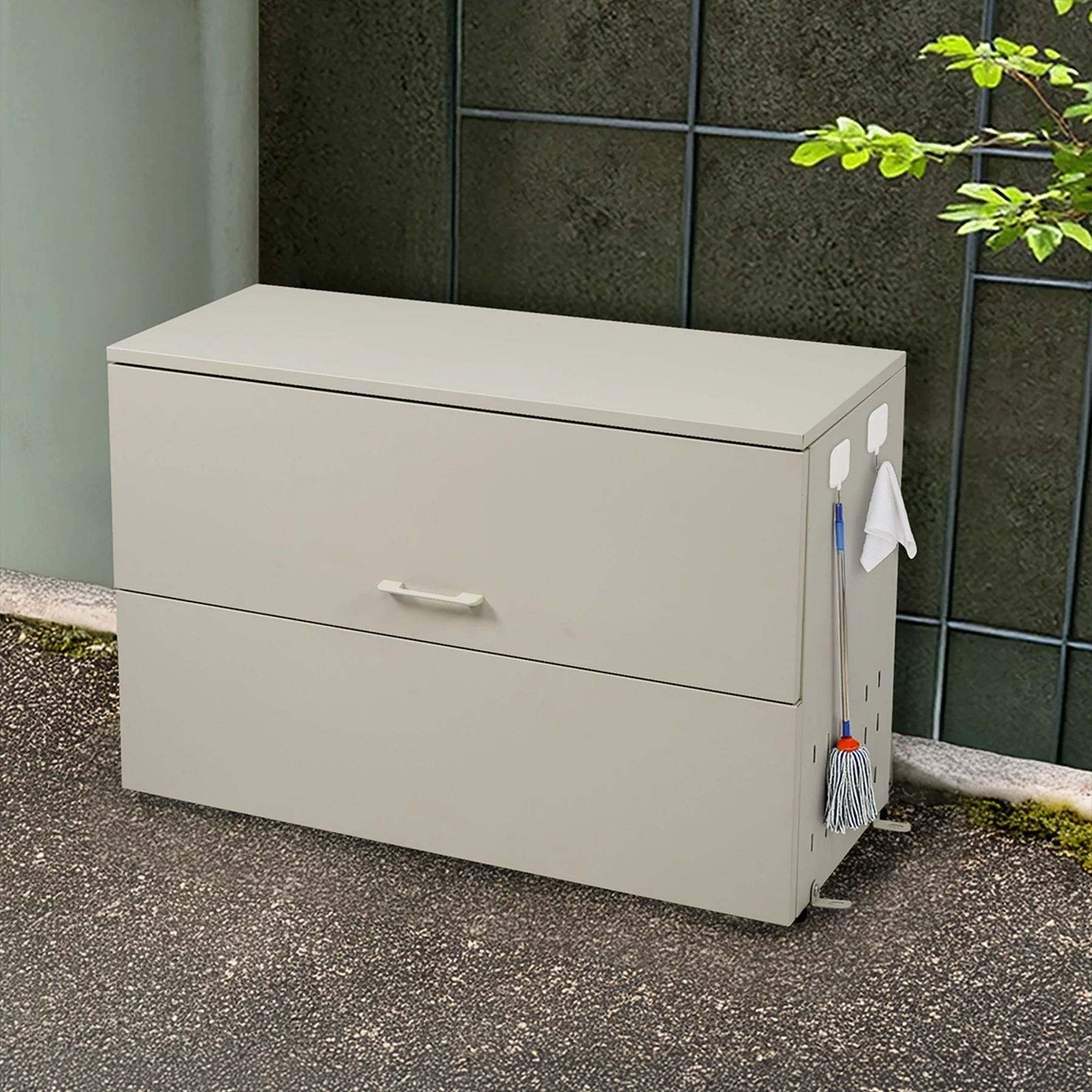 ゴミ箱 屋外 247L 大容量 通気性抜群 頑丈 大型 安定 簡単組立 ゴミ荒らし防止 カラスよけ 大型 野良猫よけ 大きい ふた付き ゴミステーション ゴミボックス ゴミ収納 ゴミ保管 ゴミ収集 庫 ごみ 箱 カラス対策【ホワイトグレー】