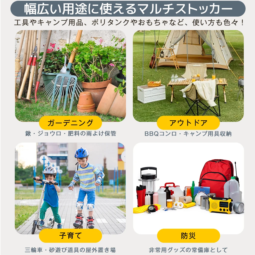【グレー 120L 45*54*56cm】戸外収納庫 レンガ調 収納ボックス 置き配 ゴミ箱 小型 屋外 ストッカー 防水/耐侯 収納可能 ガーデン/庭/ベランダ 頑丈
