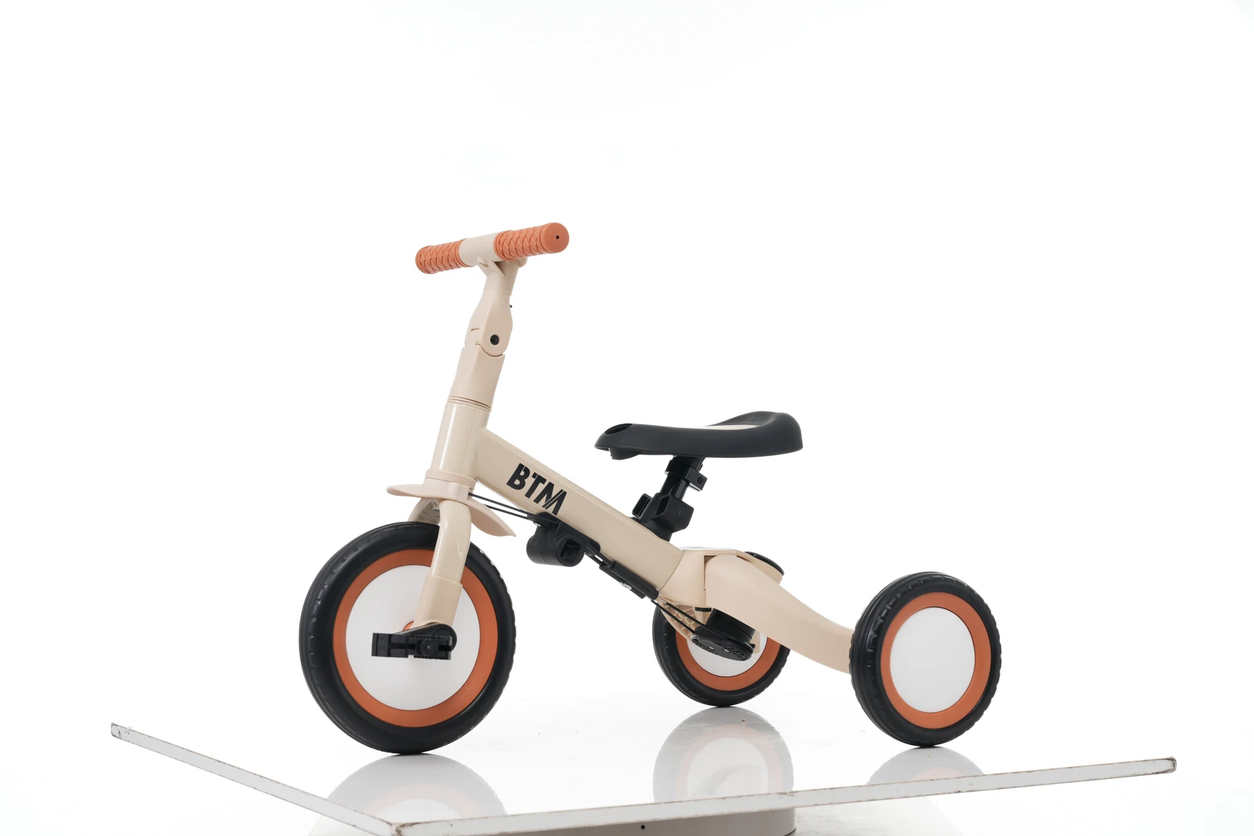 【ブルー】子供用三輪車 5in1 自転車 オリジナル 押し棒付き 安全バー付き サンシェード付き