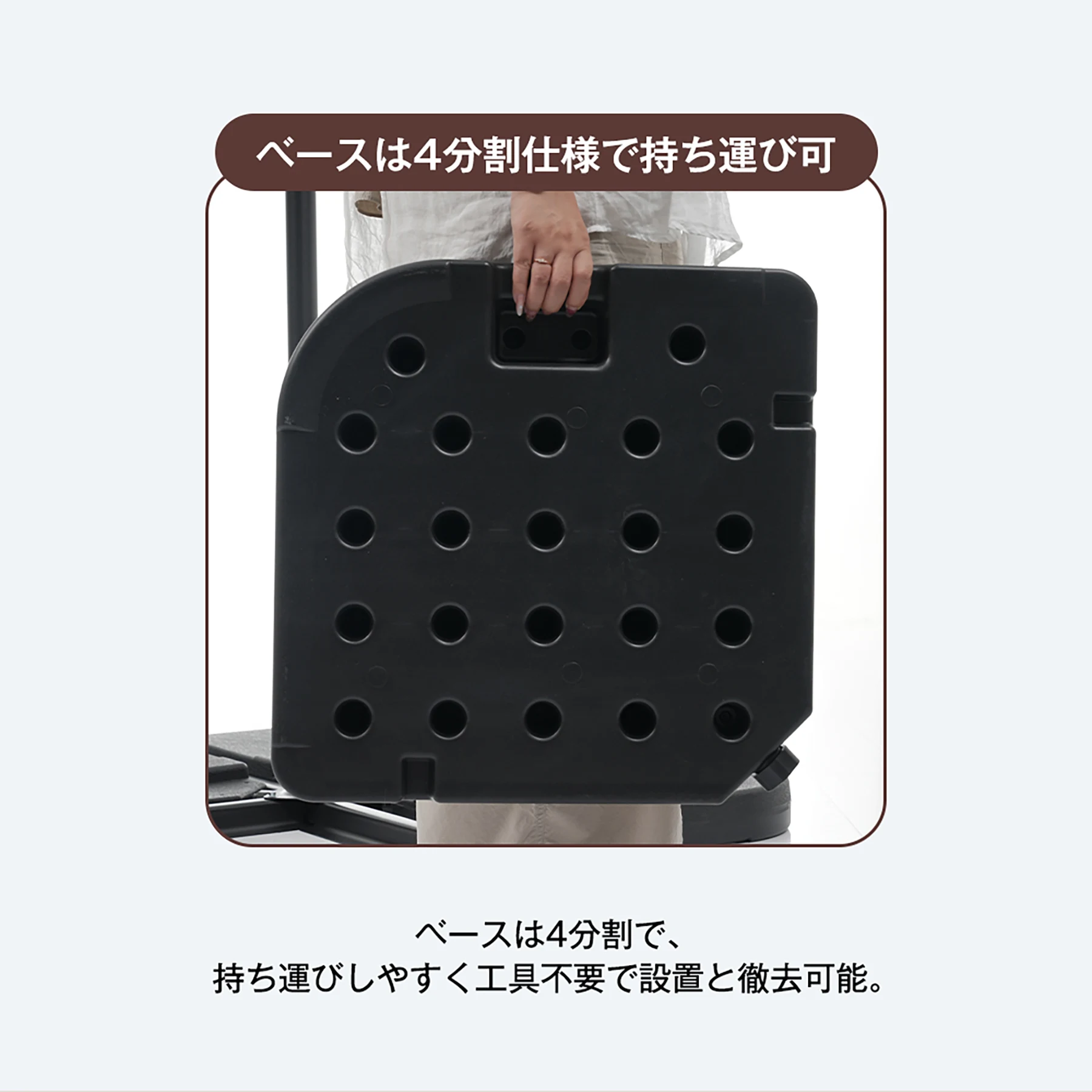 【ブラウン・固定式】パラソル単体 直径300cm 30+UPF紫外線対策 角度調整 パラソルセット ベース パラソル ガーデンパラソル