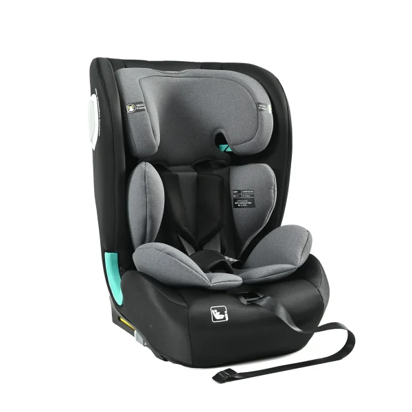 【トップテザー】安全基準R129 チャイルドシート ISOFIX 約15ヶ月~12歳 76~150cm ジュニアシート 調節可能 洗える ベビーシート 出産祝い 車【ブラック+ダークグレー】