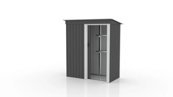 【可動棚付き】 物置 屋外 大型 倉庫 大型物置 戸外収納庫 物置 防水/耐侯 収納可能 ガーデン/庭/田畑/農場 頑丈 大容量 スチール 床なし グレー