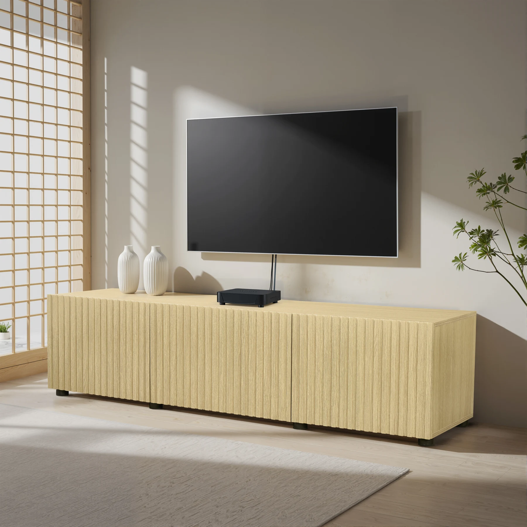 【新作】オーク色のテレビキャビネット