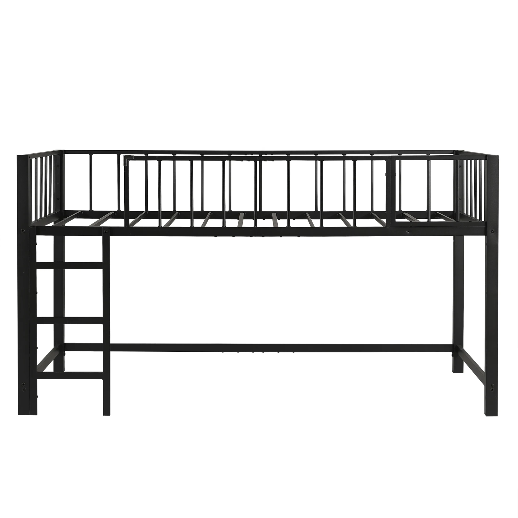 ロフトベッド パイプベッド シングル 高さ110cm ロフトベッド ロータイプ 左右入れ替え 子供ベッド シングルベッド 下収納 ロフト ベッド 省スペース スチール