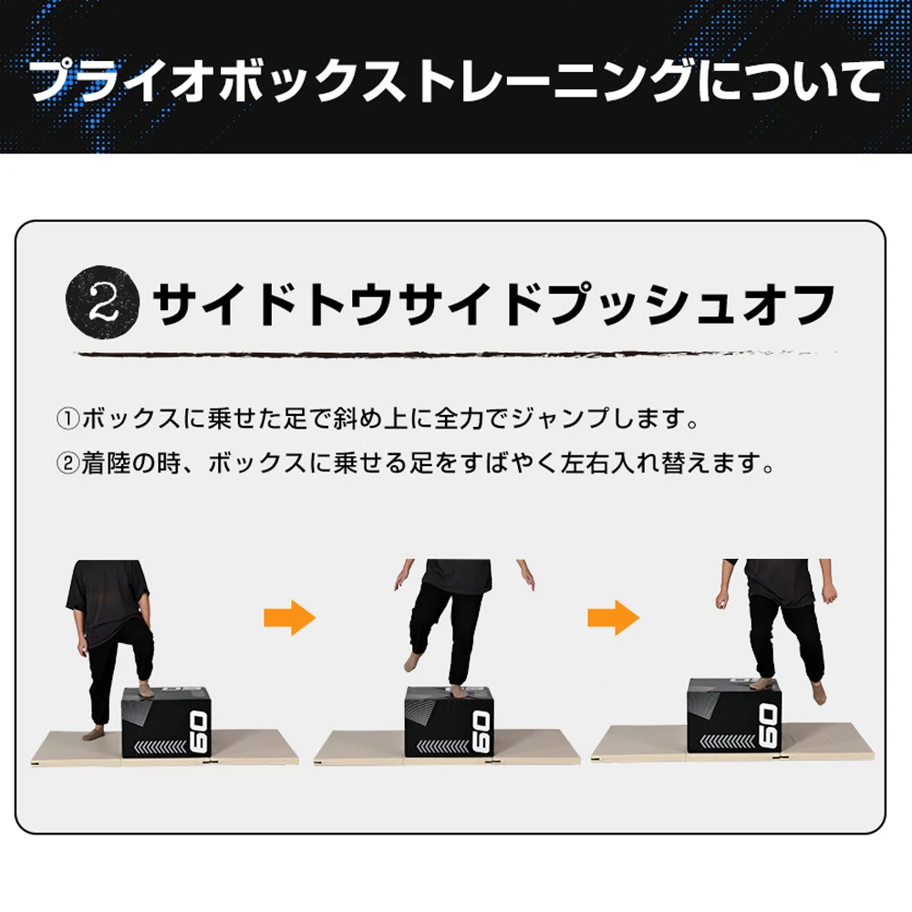 【50×60×70cm】プライオボックス ソフト 昇降台 跳び箱 プライオメトリクス ボックス ジャンプ台 ステップ台 3in1 体幹 トレーニング