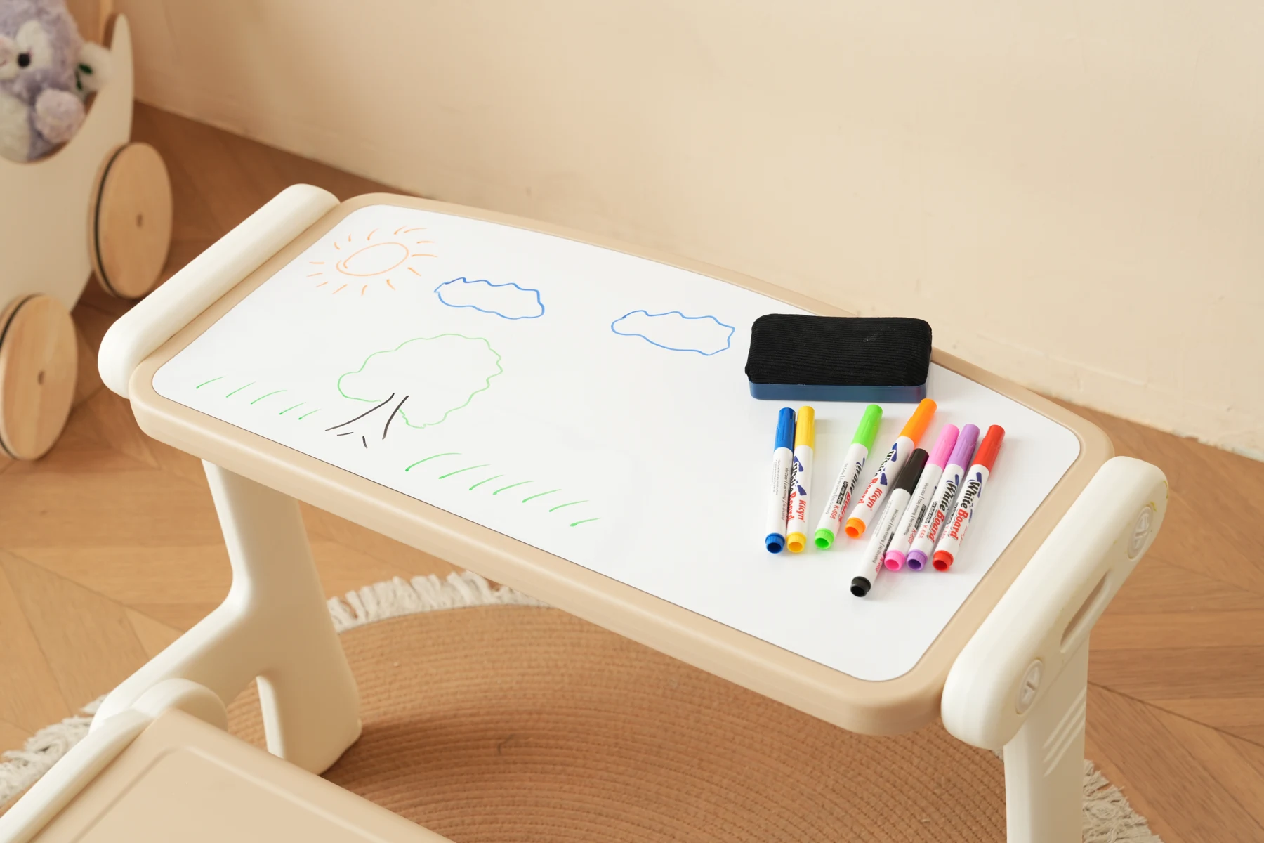 一体式デスク&チェア 子供用テーブル テーブルセット キッズデスク キッズチェア 子供机 学習デスク 机 幼児机 学習机 収納付き キッズテーブル 子供チェア キッズデスク プレゼント 1~6才