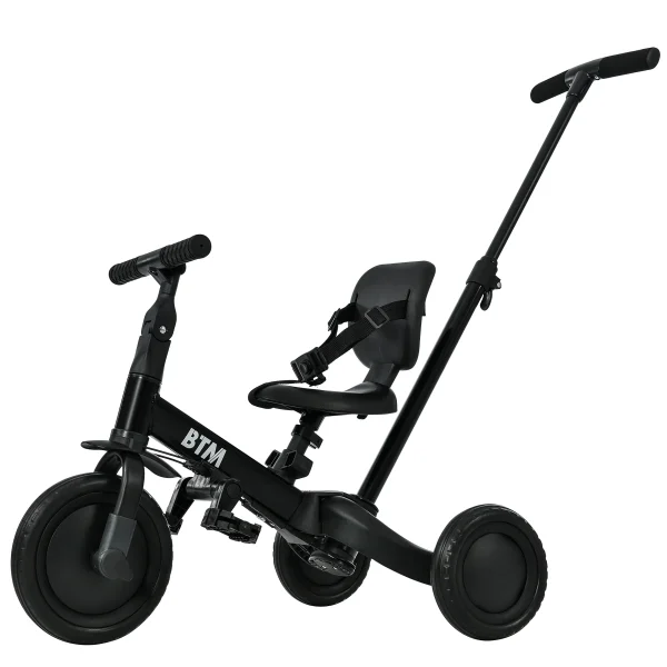 三輪車 足けりバイク 一台4役 ベビーカー かじとり 手押し棒付 子供用三輪車 子供自転車 3輪 キッズ 幼児 自転車 バイク ペダル付き コントロールバー付き 乗用玩具 軽量 誕生日 1-5歳 組み立て簡単 プレゼント