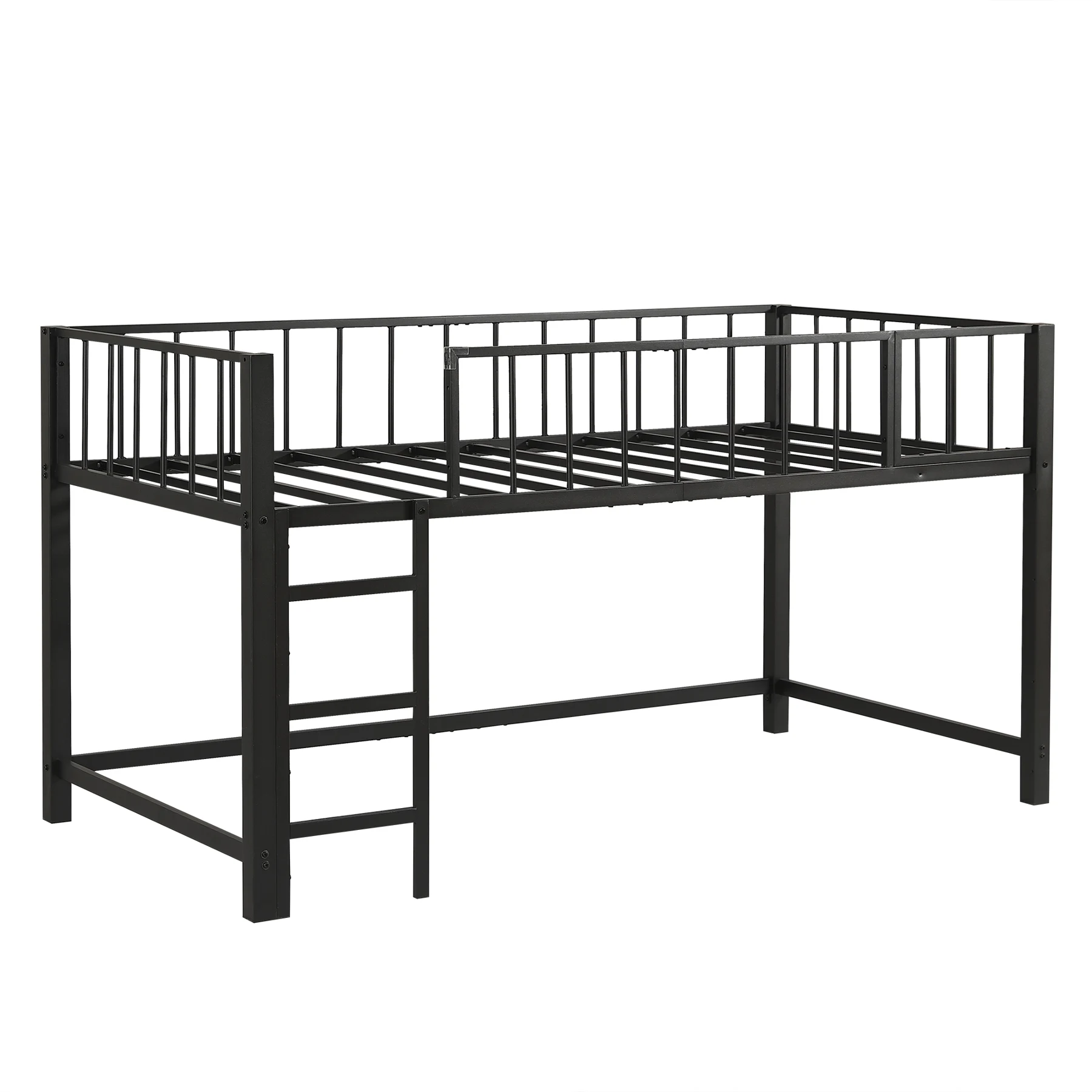 ロフトベッド パイプベッド シングル 高さ110cm ロフトベッド ロータイプ 左右入れ替え 子供ベッド シングルベッド 下収納 ロフト ベッド 省スペース スチール