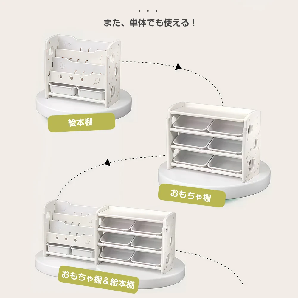 3in1おもちゃ棚&絵本棚&描きボード 折り畳み 本棚 書棚 絵本棚 大容量 キッズ 収納ラック ラック おしゃれ 組立カンタン こども