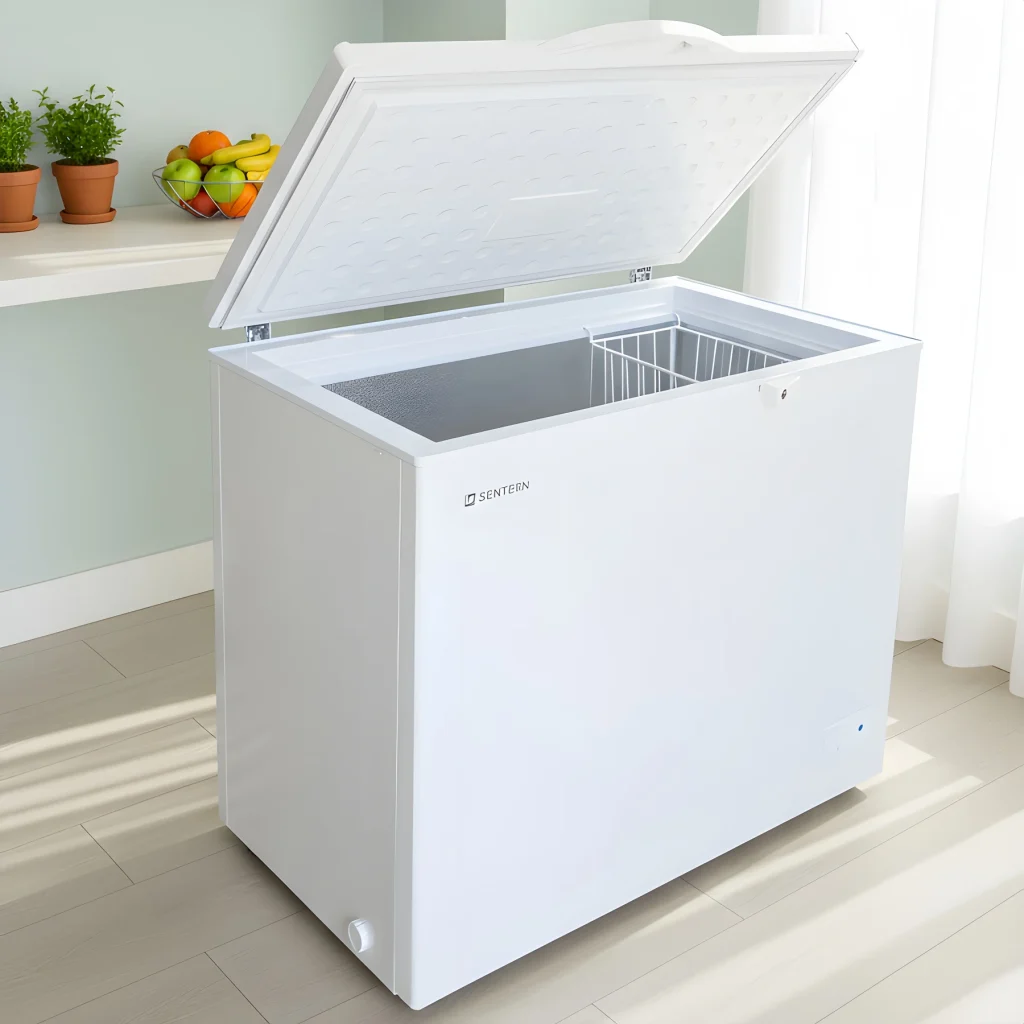 冷凍庫 300L 家庭用 業務用 鍵付き ノンフロン チェストフリーザー 上開き バスケット付き フリーザー ストッカー 冷凍 省エネ スリム 冷凍冷蔵庫 温度調整 氷 静音 大容量 食品 冷凍食品 ストック キッチン家電