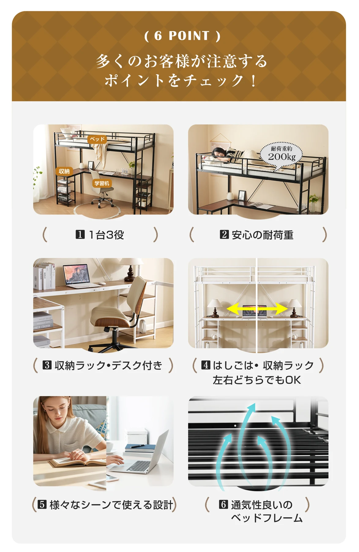 ロフトベッド パイプベッド シングル デスク付き 収納棚 ハシゴ付き 左右入れ替え可能 ロフトベッド 収納 大人 一人暮らし 子供ベッド 北欧風 二段ベッド 子供部屋 スチール 耐震 パイプ
