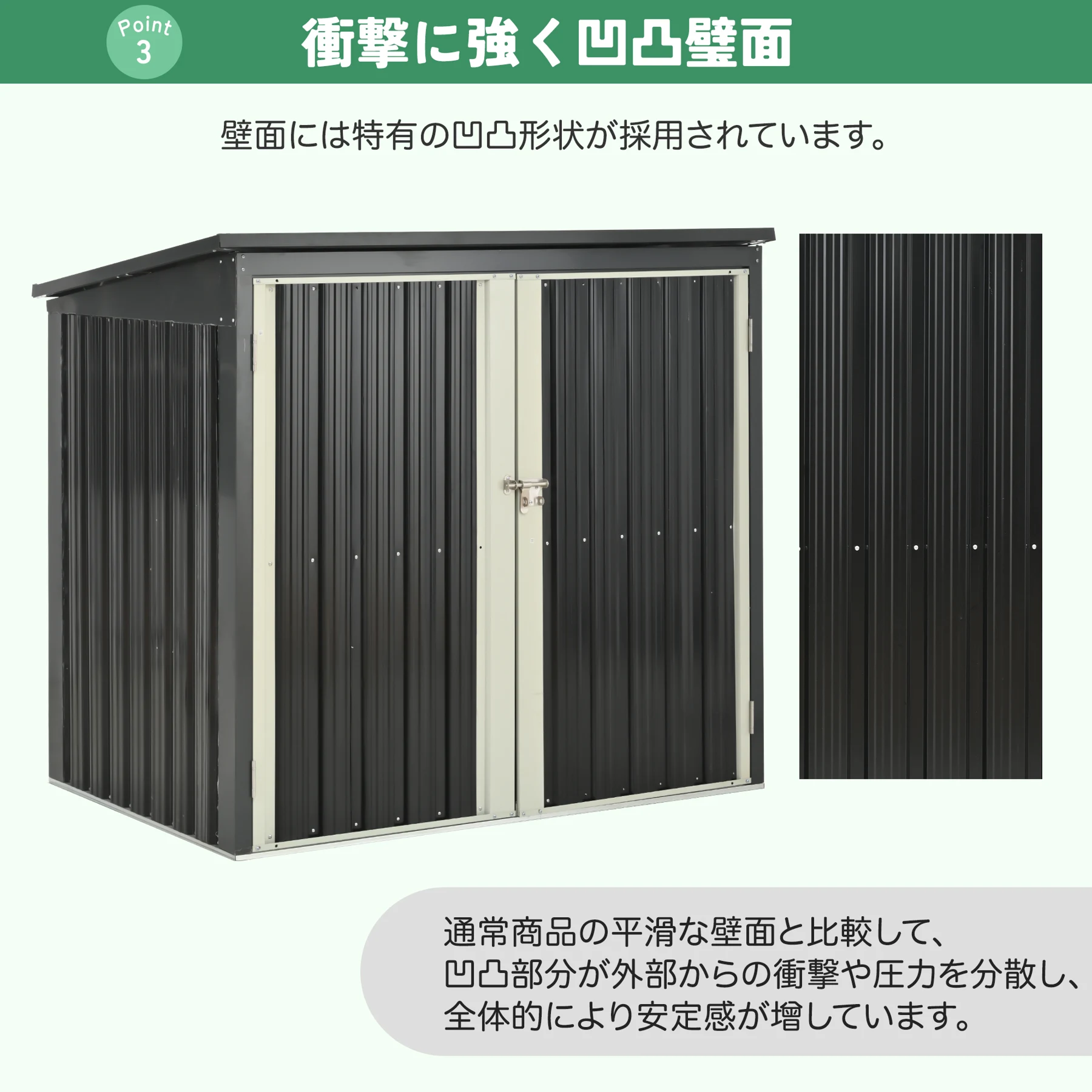 ゴミ収納庫 物置き ゴミストッカー 大容量 L158xW96xH134cm 物置 屋外 スチール 施錠可能 戸外収納庫 大型 収納庫 屋外物置 防さび 防水 ドア スチール物置 屋外収納 ガーデニング 庭 倉庫 DIY 頑丈 新作【 ブラック】
