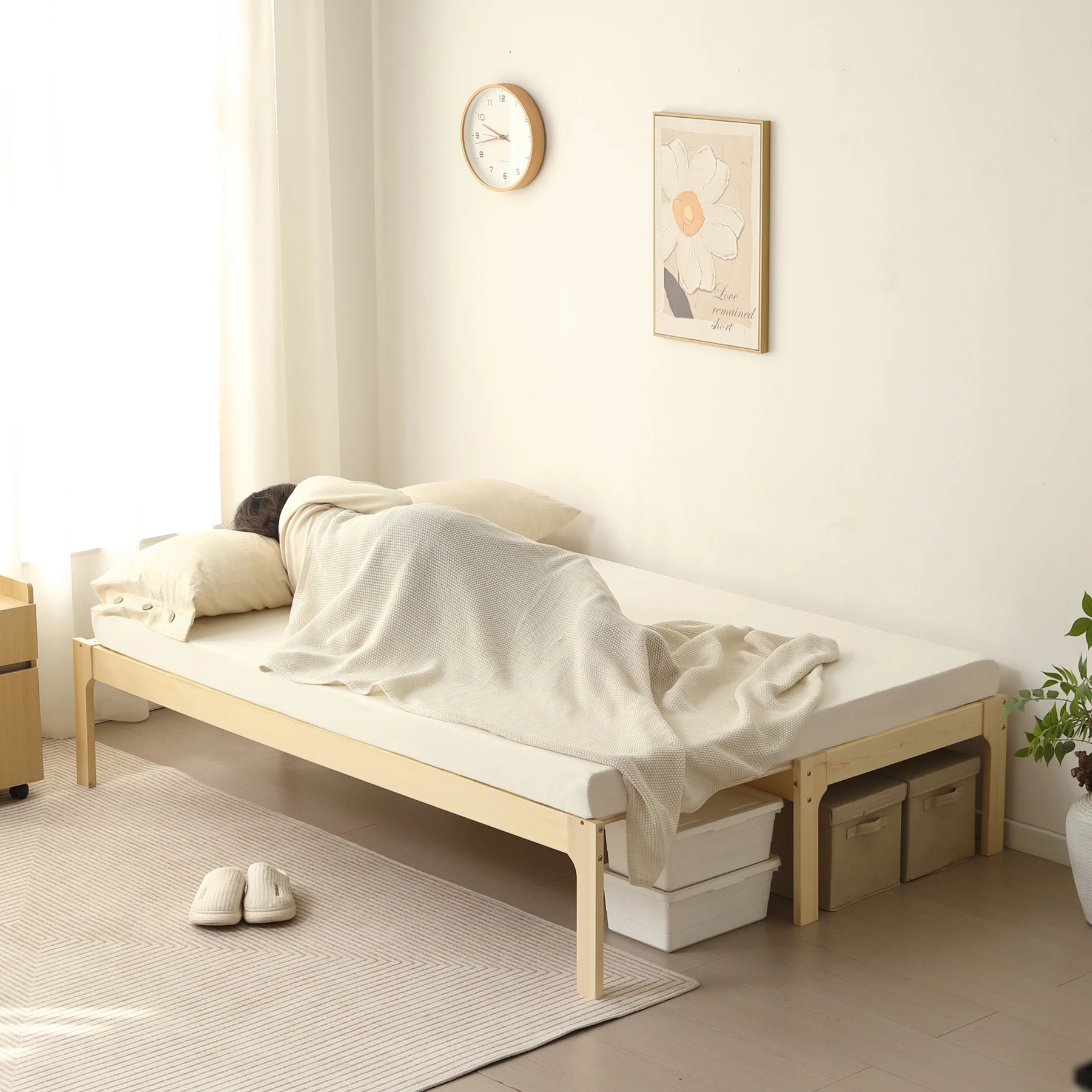 【幅140cm】ソファベッド ディベッド 木製 伸長式ベッド ダブル D 2way パイン材 フレームのみ すのこ シングル セミシングル セミダブル SS~D