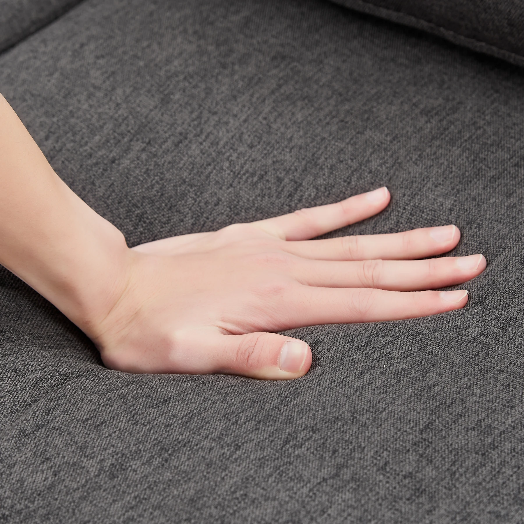 2 seater sofa ソファ 2人掛け 収納付き ファブリック 両側に肘掛け付き 木脚外し可能 ローソファ コンパクト ひとり暮らし カウチソファー