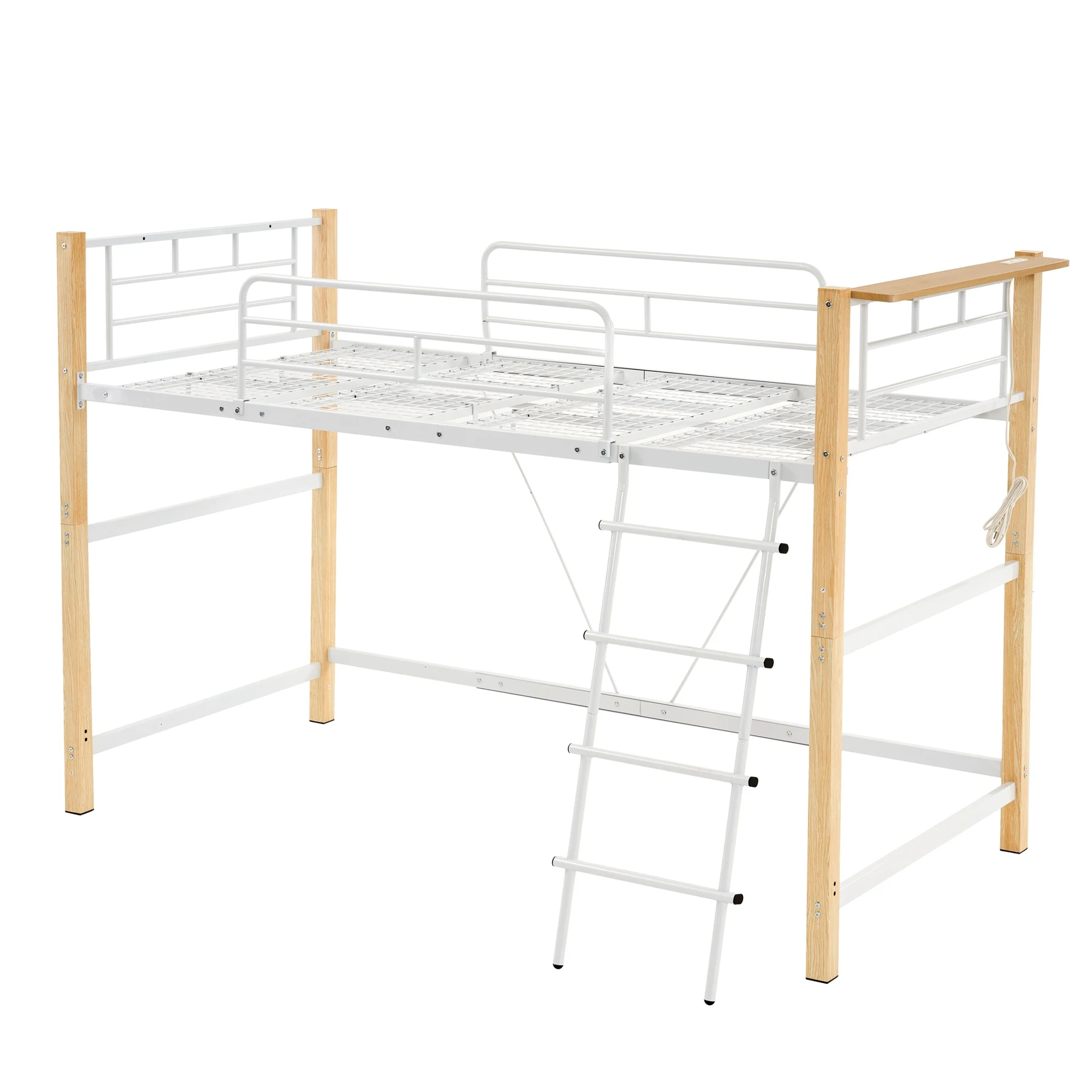 【高さ130cm】ロフトベッド パイプベッド シングル 耐荷重150kg 高さ130cm システムベッド ロータイプ ミドルタイプ 棚 収納 北欧風 大人 一人暮らし 送料無料 スチール 耐震 ベッド 子供部屋