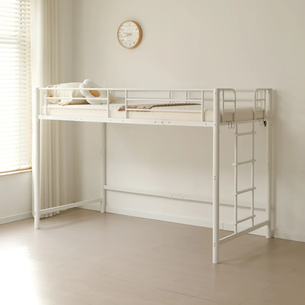 【高さ140cm】ロフトベッド パイプベッド シングル 耐荷重150kg システムベッド ロータイプ ミドルタイプ 収納 大人 一人暮らし スチール