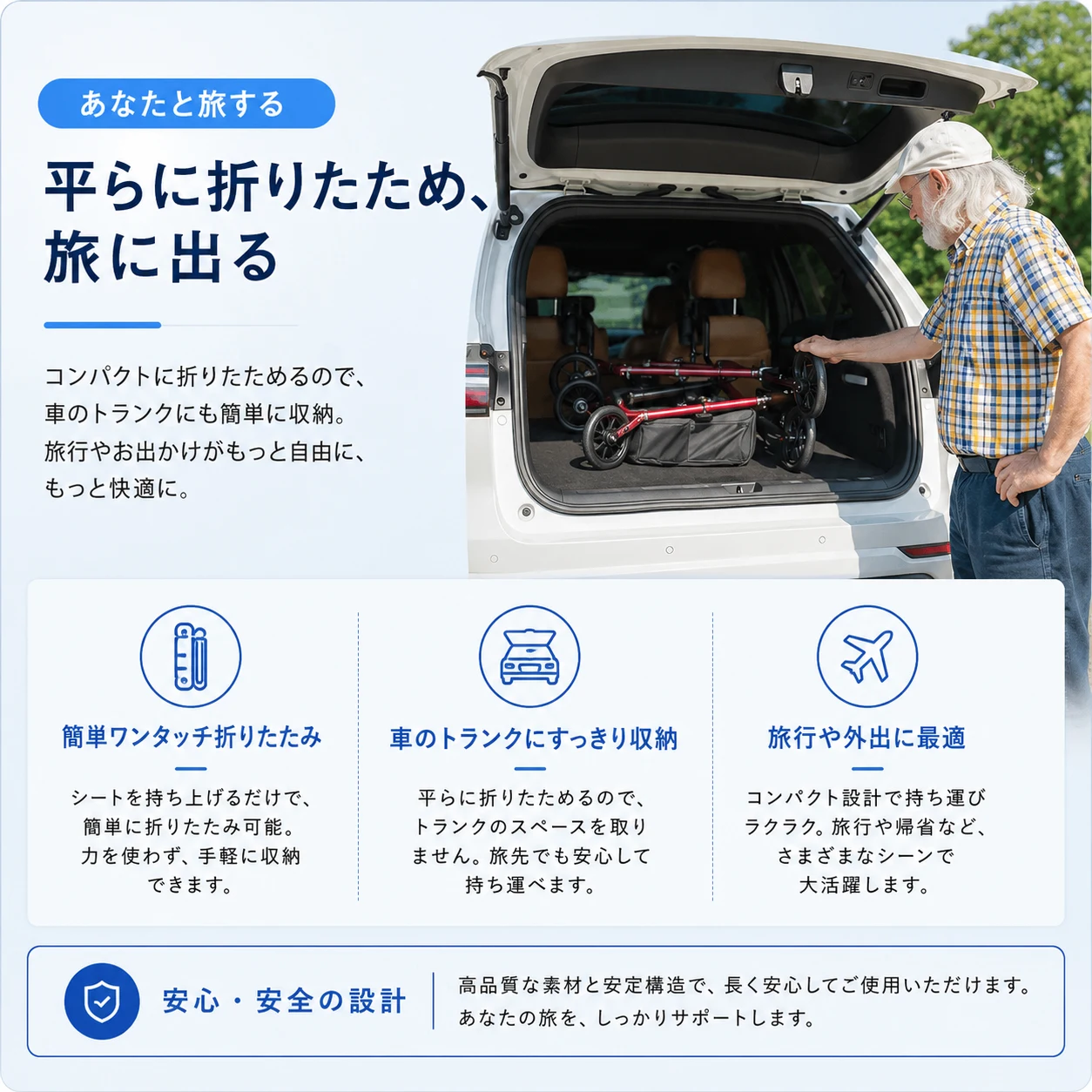 歩行器 歩行車 シルバーカー 室外用 折りたたみ可能 座面付き 四輪 キャスター付き おしゃれ 座れる 散歩 シニア 歩行補助 買い物 ショッピングカー 老人車 手押し車 介護 高齢者 新品