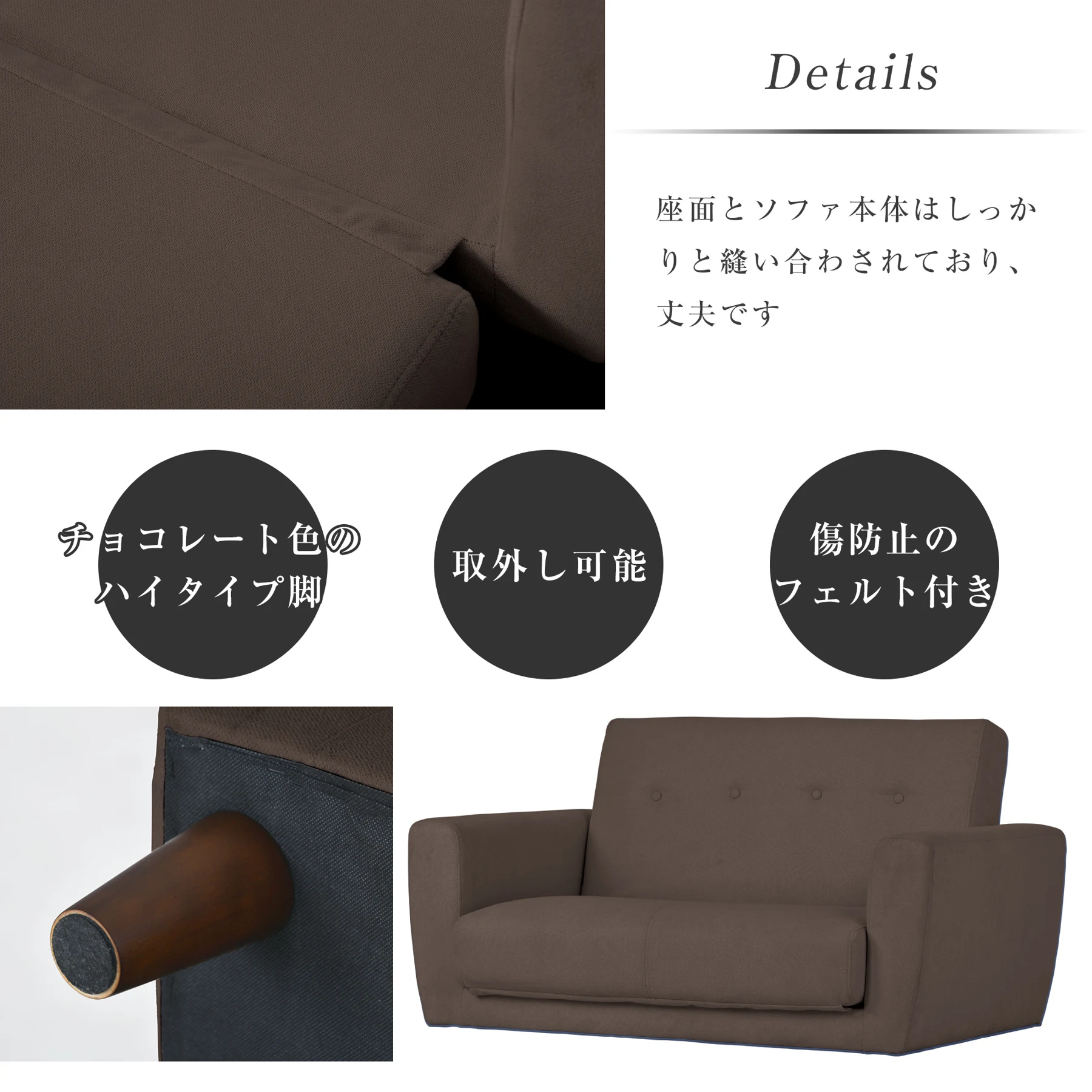 ソファーベッド 2人掛け 脚付き ソファベッド ベッド 3way ソファ ソファー 折りたたみ コンパクト ベッド フロアソファ 一人暮らし ワンルーム 北欧 おしゃれ【ブラウン】
