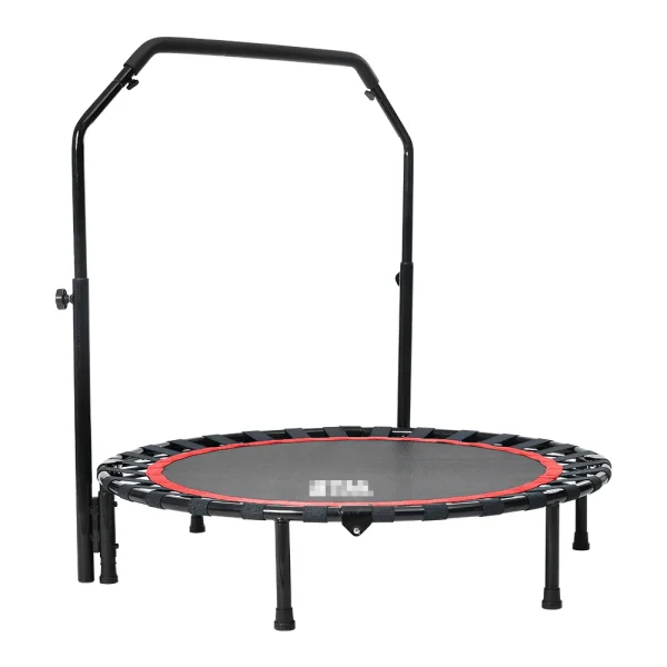 補助手すり付き トランポリン 耐荷重110kg 102cm ゴム ダイエット器具 健康器具 折りたたみ おもちゃ エクササイズ フィットネス 室内運動 あそび 家庭用 子供用 大人用 有酸素運動