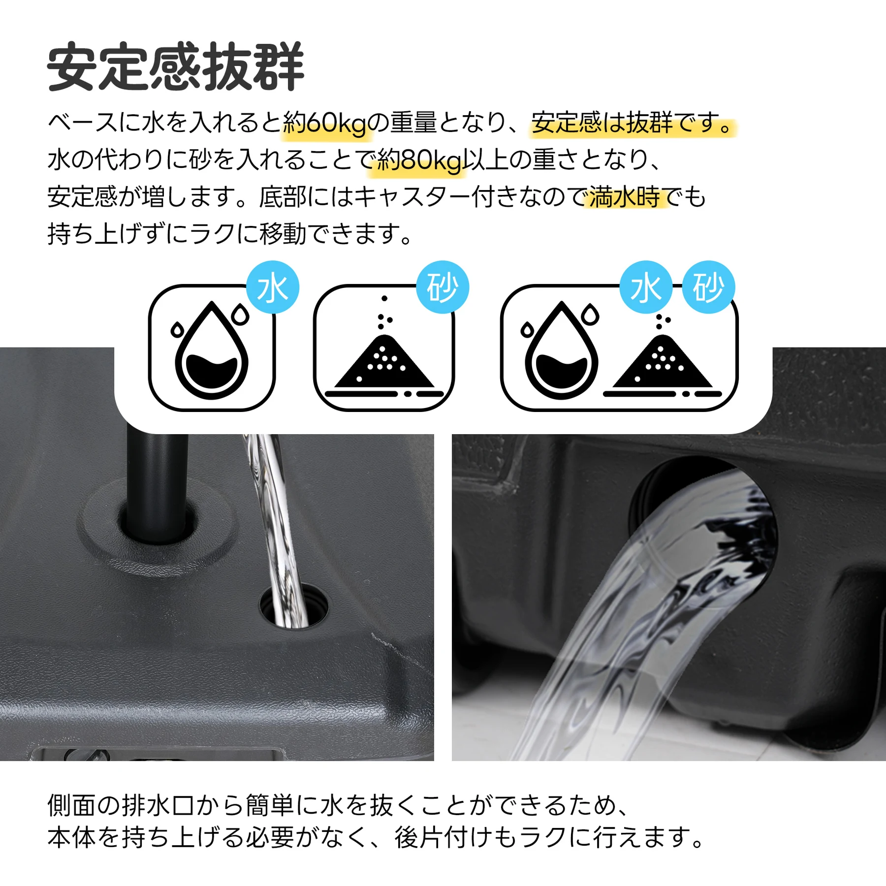 直径300cm 30+UPF紫外線 対策角度調整 専用ベース付き パラソル ガーデンパラソル 大型 円形 ビーチパラソル ガーデニング 庭 キャンプ 日傘 家庭での使用 商業利用 海辺 プール 海の家【アイボリー】