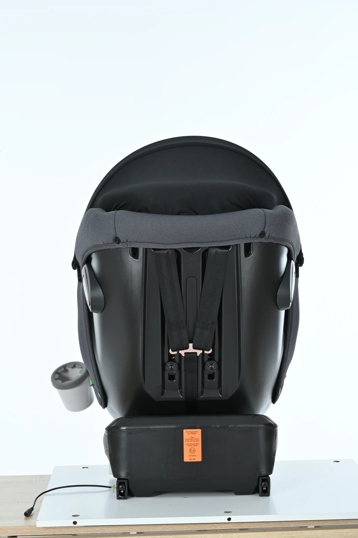 【ドリンクホルダー追加】【サーポットレッグ】チャイルドシート 新生児 ISOFIX 0歳~12歳 360度回転式 40~150cm ジュニアシート 調節可能 洗える 超広いキャノピー付き ベビーシート 出産祝い 車【ダークグレー+ライトグレー】