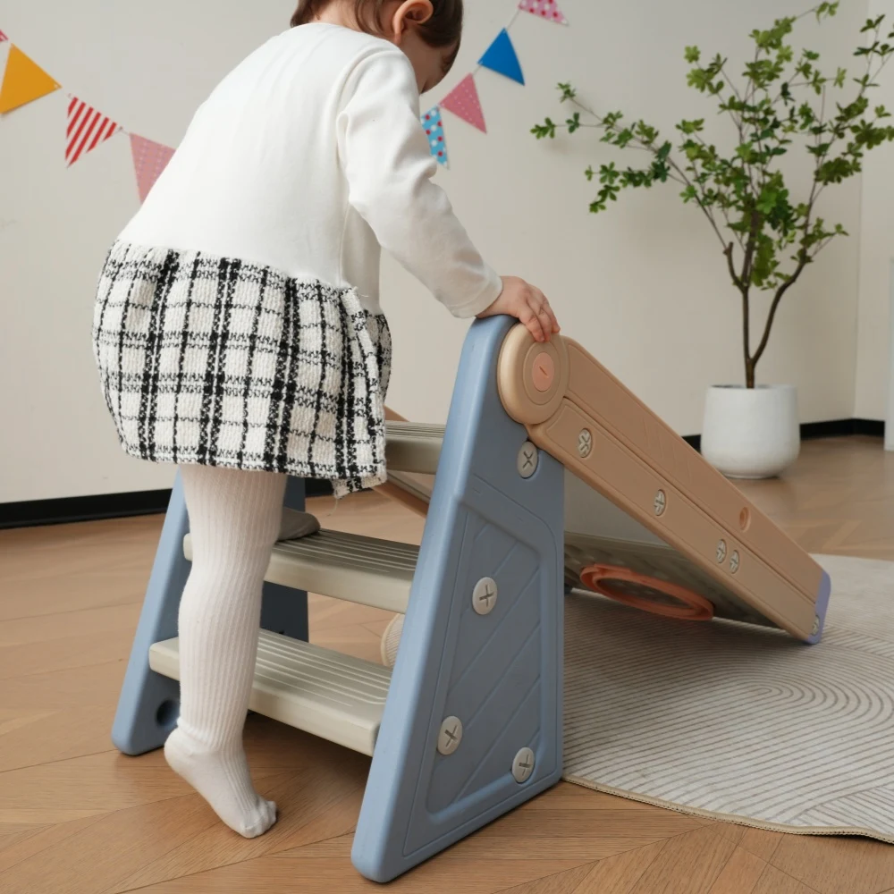 すべり台 76cm 滑り台 4in1 コンパクト スライダー お絵描きボード バスケットゴール 段ステップ室内 室外 室内遊具 屋外遊具