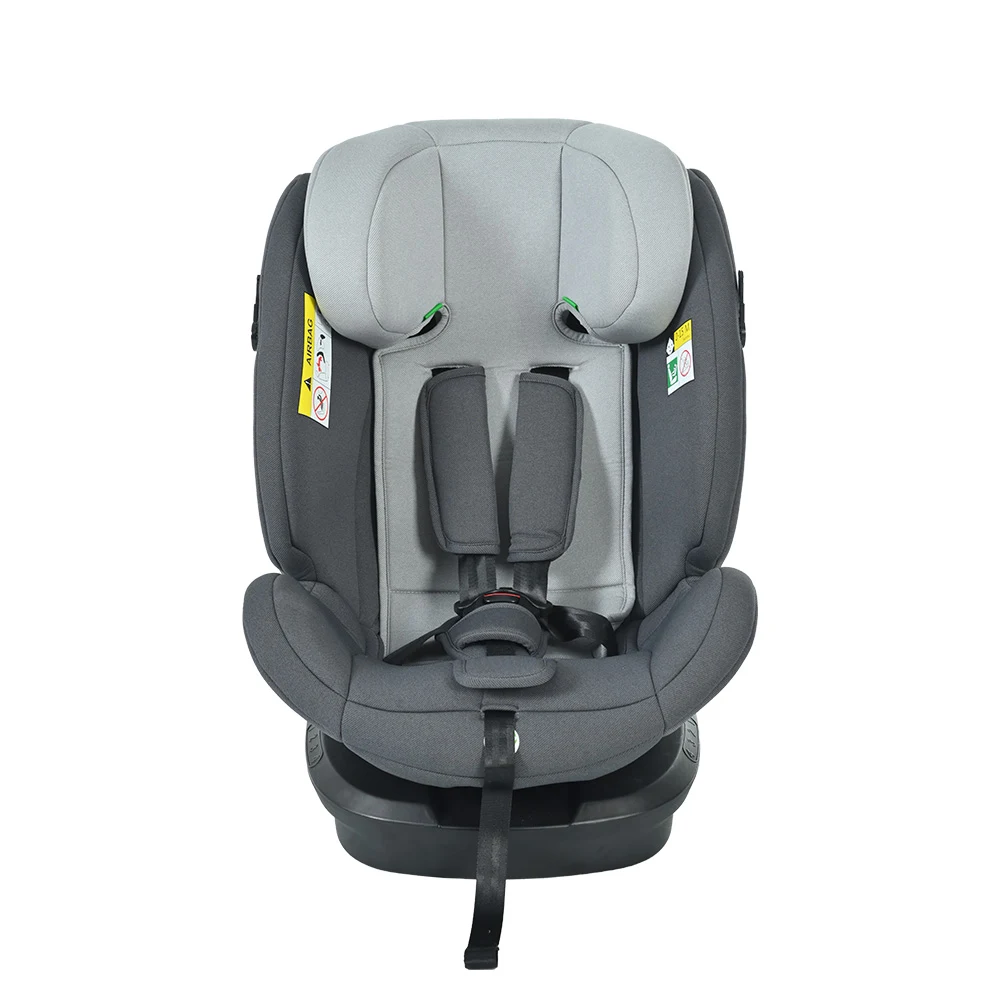 【ドリンクホルダー追加】【トップテザー】チャイルドシート 新生児 ISOFIX 0歳~12歳 360度回転式 40~150cm ジュニアシート 調節可能 洗える 超広いキャノピー付き ベビーシート 出産祝い 車【ダークグレー+ライトグレー】