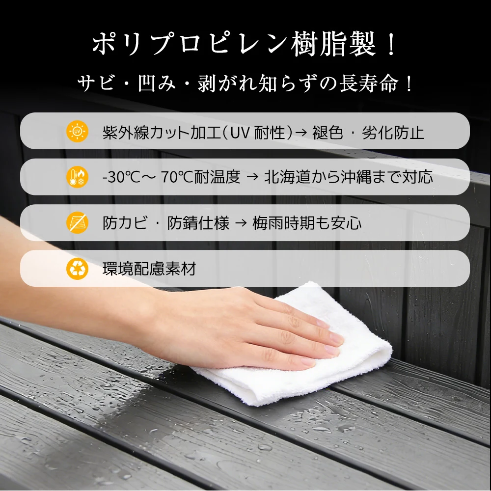【ブラック】屋外収納ボックス 踏み台タイプ 組み立て簡単 樹脂製 木目調 W92*D57*H35 100L戸外収納庫 収納ボックス 置き配 屋外 ストッカー 防水/耐侯 収納可能 ガーデン/庭/ベランダ 頑丈