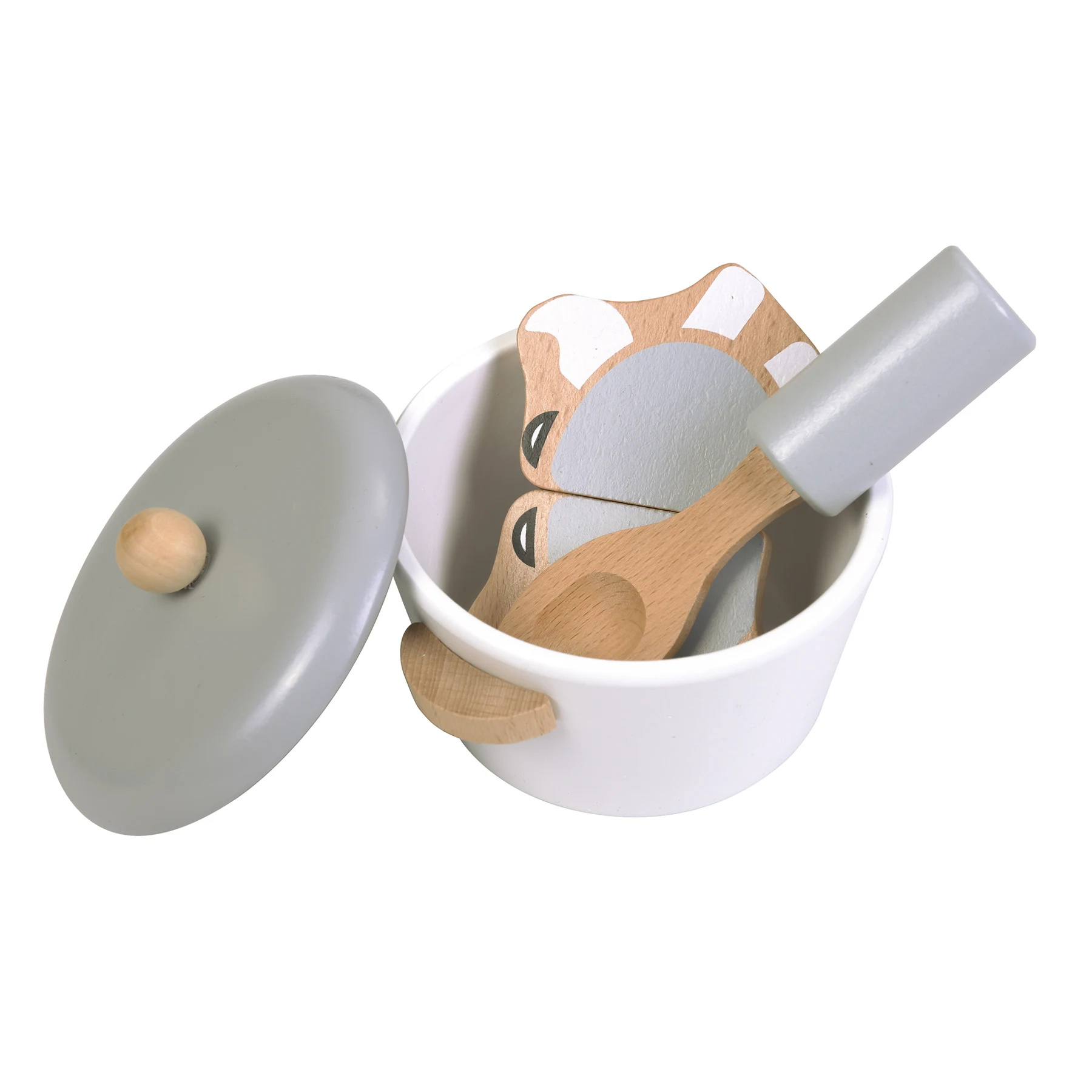 おままごとキッチン 木製 誕生日 台所 調理器具付 食材 知育玩具 コンロ ミニキッチン おもちゃキッチン【ホワイト】