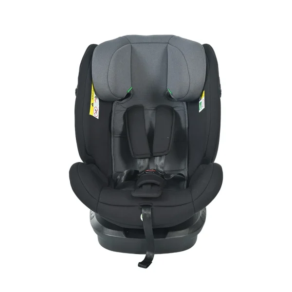 【ドリンクホルダー追加】【トップテザー】チャイルドシート 新生児 ISOFIX 0歳~12歳 360度回転式 40~150cm ジュニアシート 調節可能 洗える 超広いキャノピー付き ベビーシート 出産祝い 車【ブラック+ダークグレー】