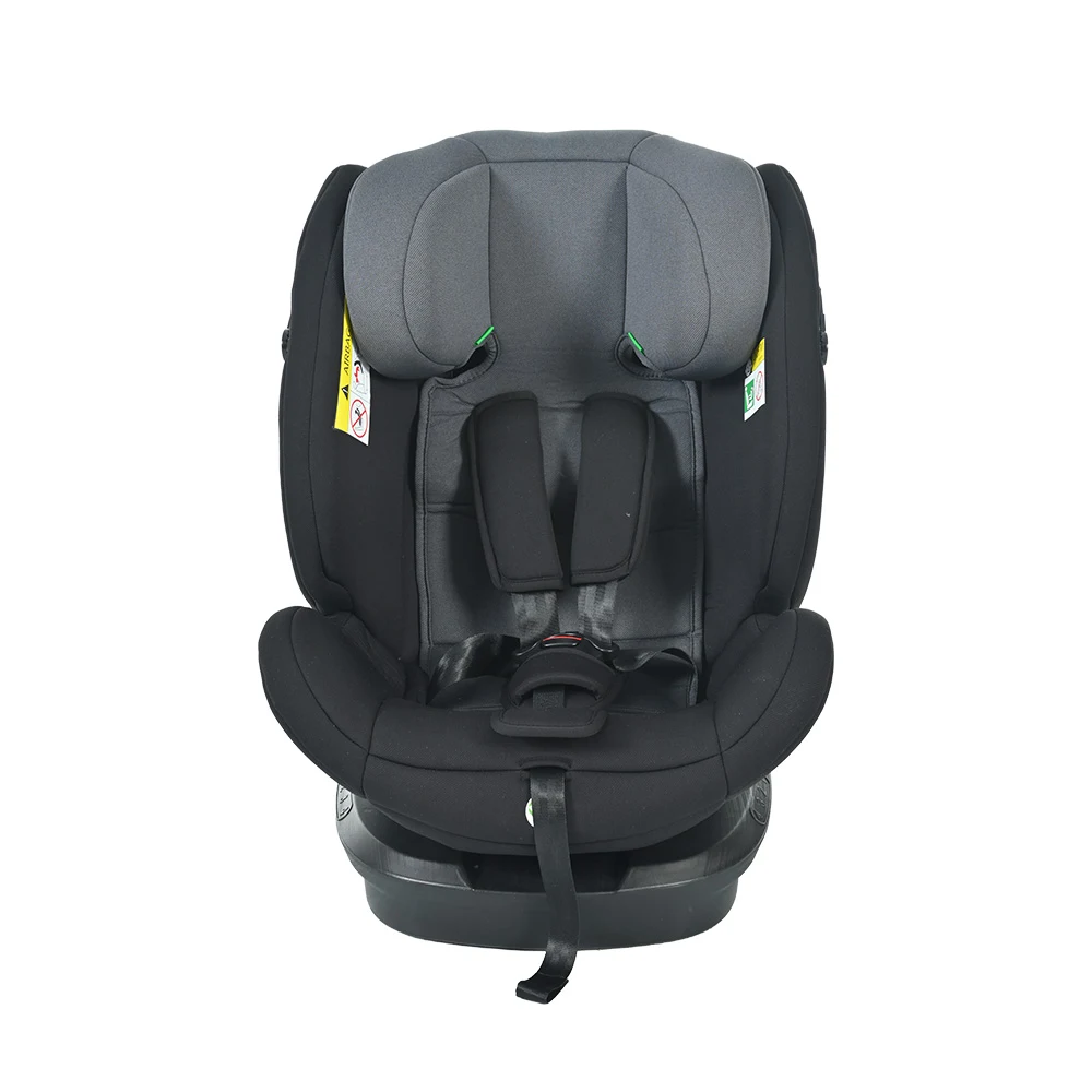 【ドリンクホルダー追加】【トップテザー】チャイルドシート 新生児 ISOFIX 0歳~12歳 360度回転式 40~150cm ジュニアシート 調節可能 洗える 超広いキャノピー付き ベビーシート 出産祝い 車【ブラック+ダークグレー】